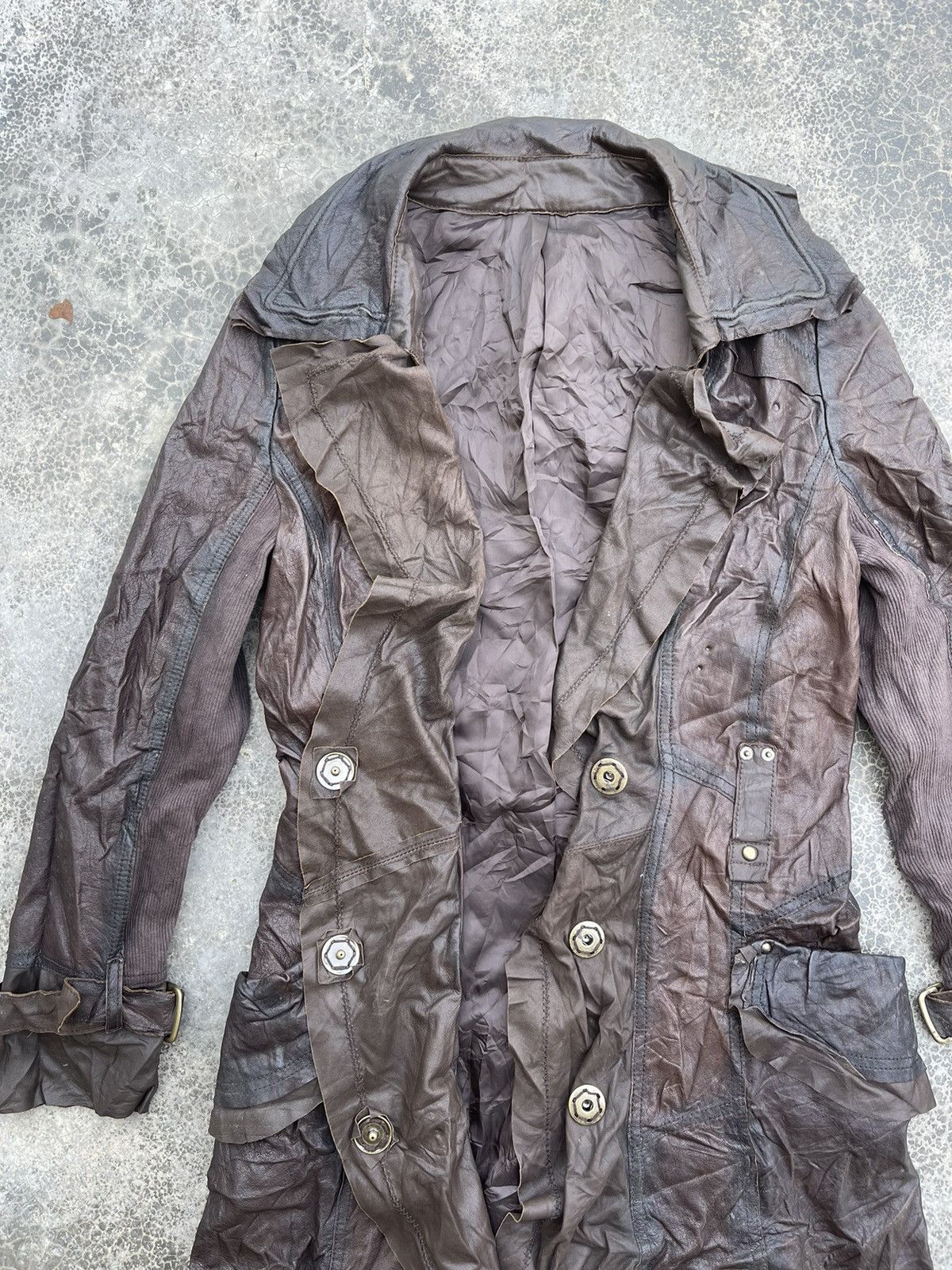If Six Was Nine Blue Jam sheep leather Bondage L.G.B style Jacket Size S / US 4 / IT 40 - 6 Thumbnail