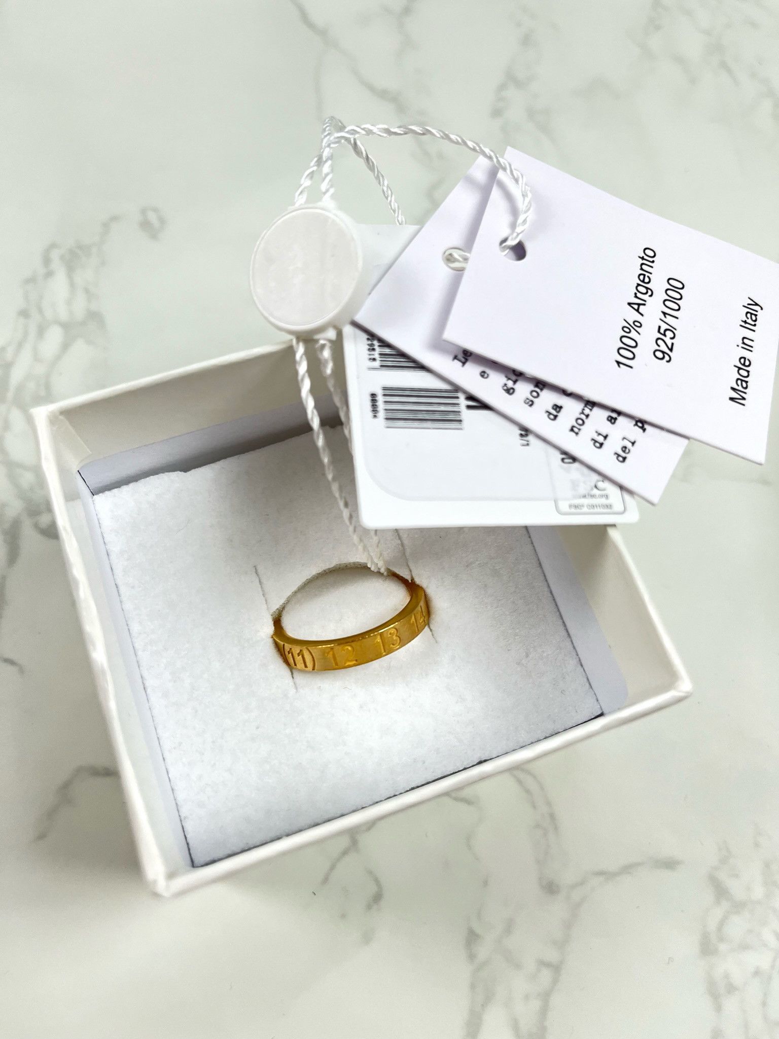 Maison Margiela 🔥[SALE]🔥 Maison Margiela Gold Slim Numbers Logo Ring Size ONE SIZE - 1 Thumbnail