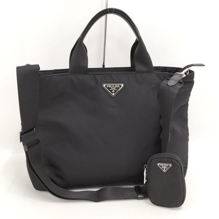 Prada 2way Shoulder Bag Nylon Black Handbag