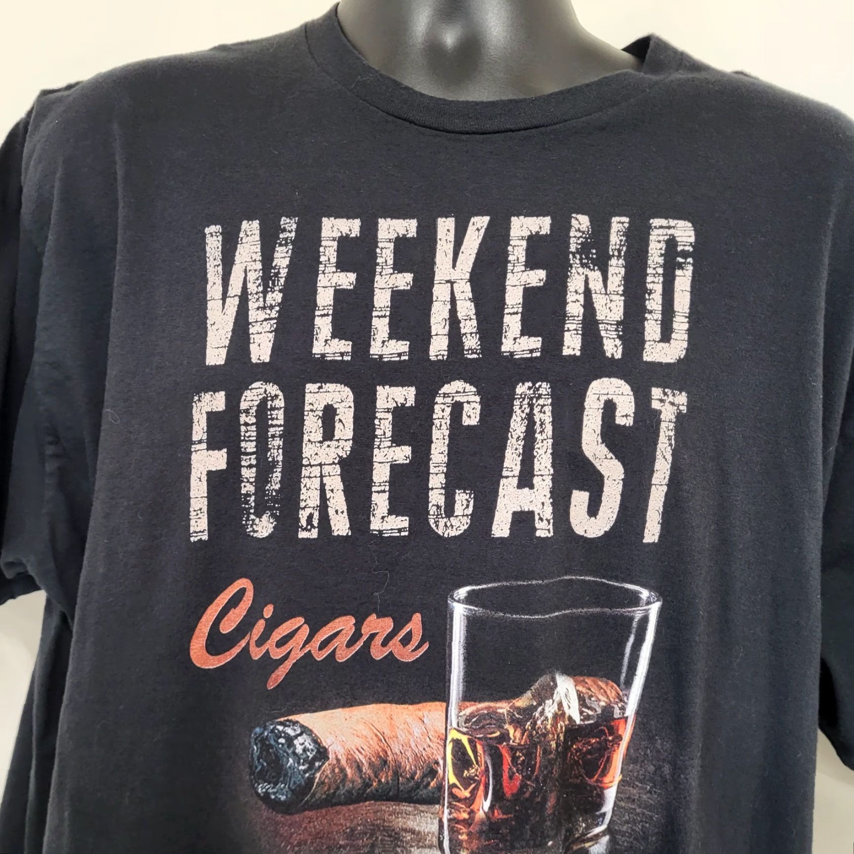 Port & Company Port & Company Shirt Mens XXL Black Weekend Forecast Cigars with Chance Bourbon Causal Size US XXL / EU 58 / 5 - 5 Thumbnail