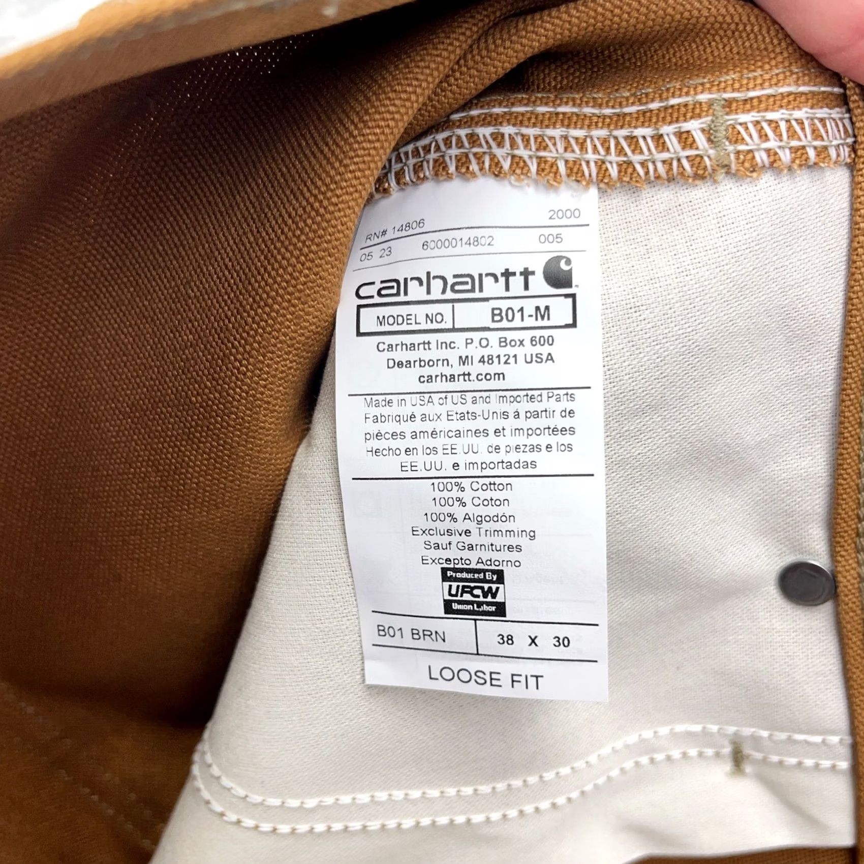 Carhartt Carhartt Pants Men 38x30 Brown Loose Fit Duck Canvas Double Knee USA Baggy 90s Workwear B01 Size US 38 / EU 54 - 6 Thumbnail