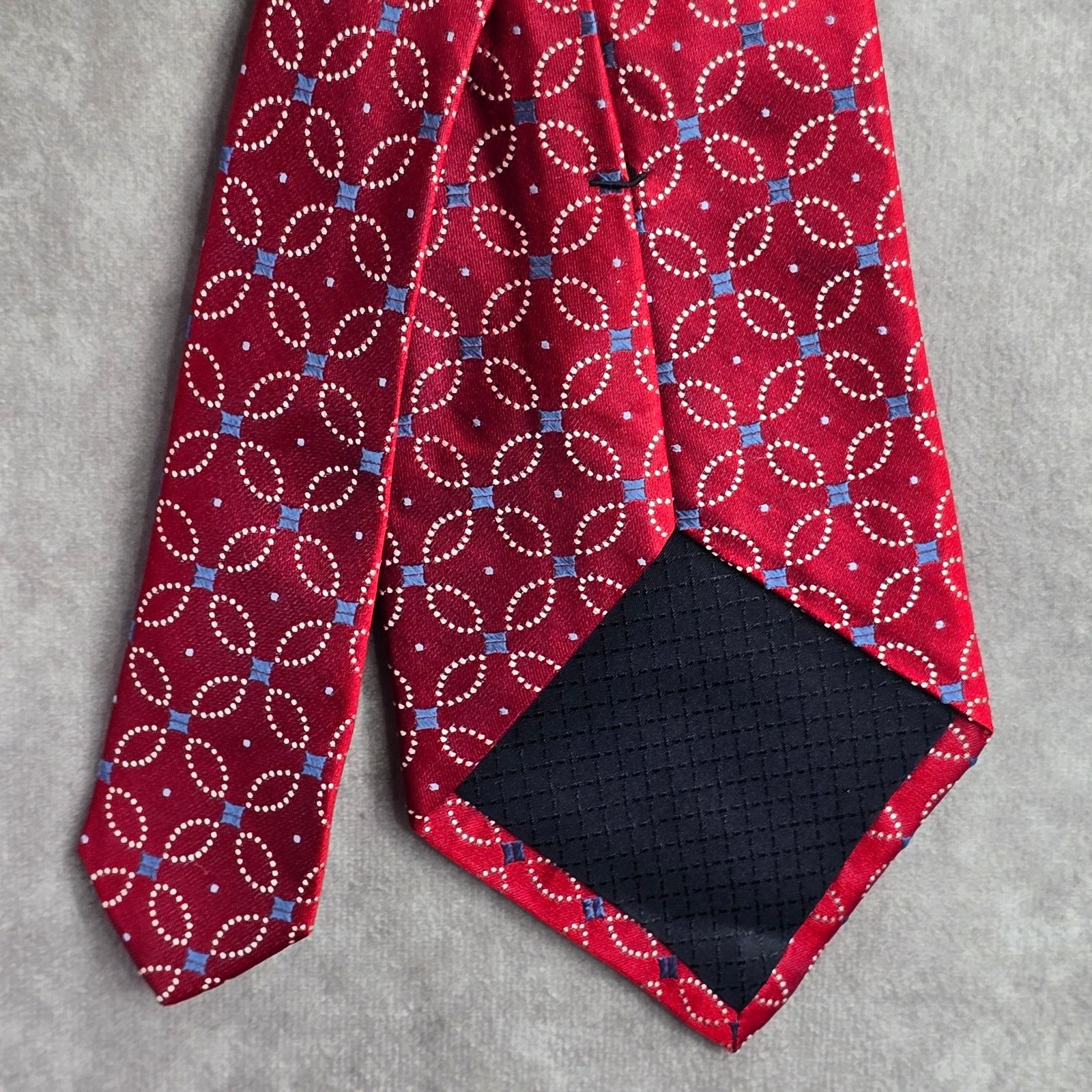 Jones New York Jones New York Red Geometric Floral 100% Silk Neck Tie NWOT Size 28 - 6 Thumbnail