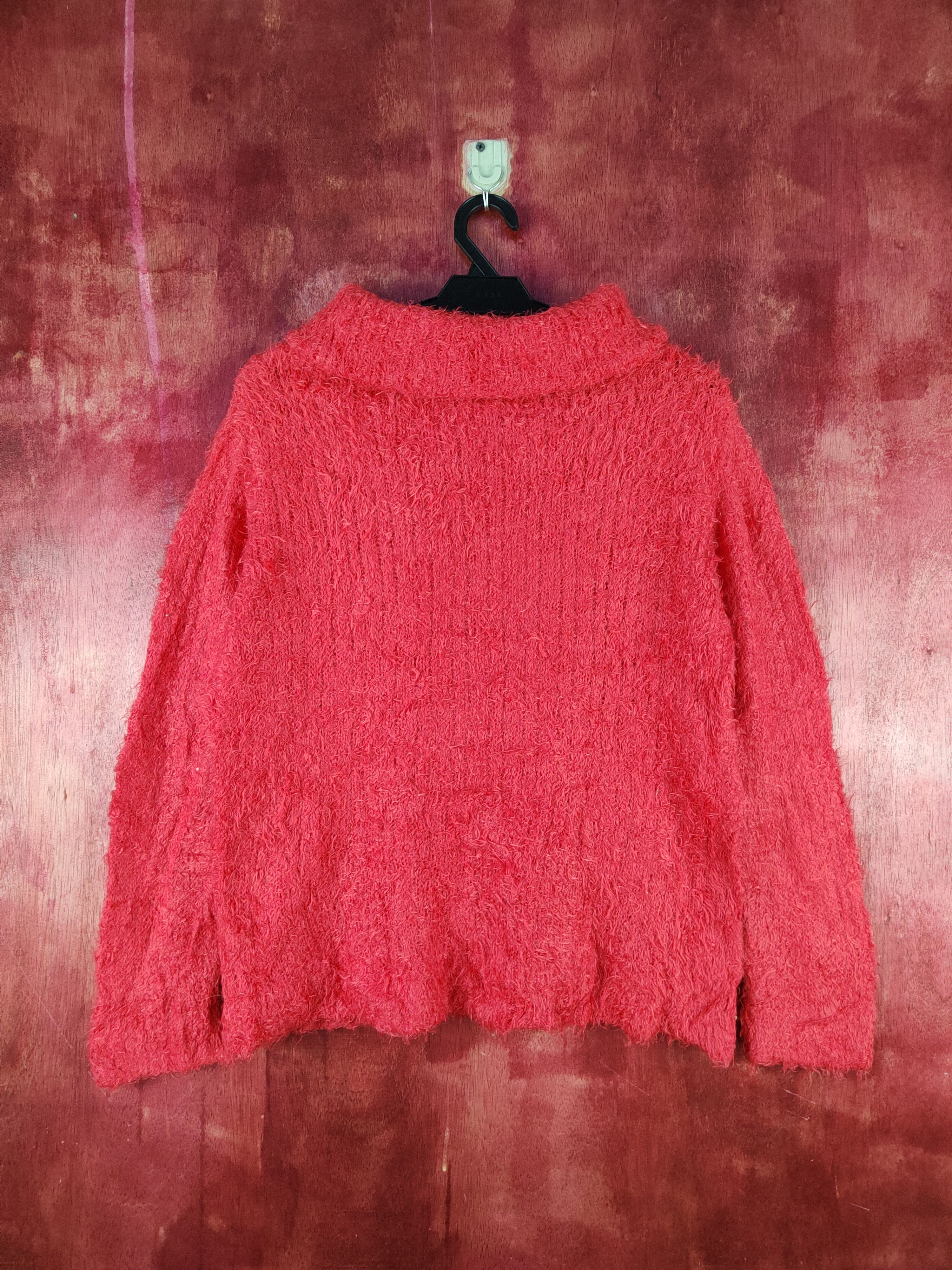 Homespun Knitwear × Japanese Brand × Vintage Chocol Raffine Robe Red Fur Mohair Knitwear #S2093 Size M / US 6-8 / IT 42-44 - 7 Thumbnail