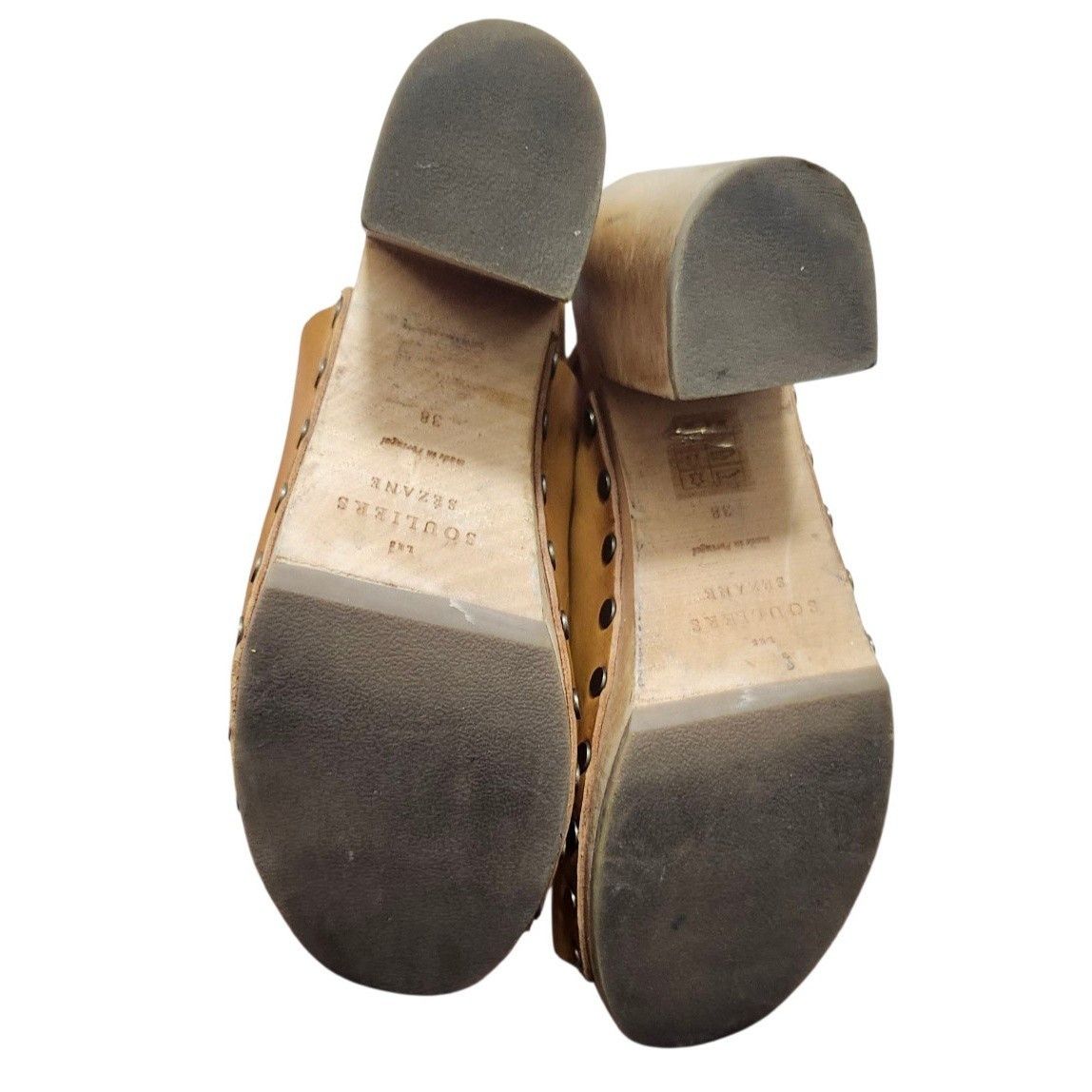 Sezane Sezane Dakota High Terracotta Wooden Buckle Chunky Platform Size US 7.5 / IT 37.5 - 11 Thumbnail