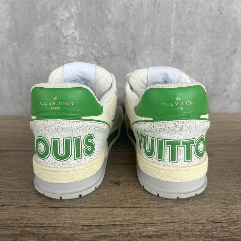 Louis Vuitton Louis Vuitton Classic Trainer Sneakers in White and Green - Size US 9.5 / EU 42-43 - 3 Thumbnail