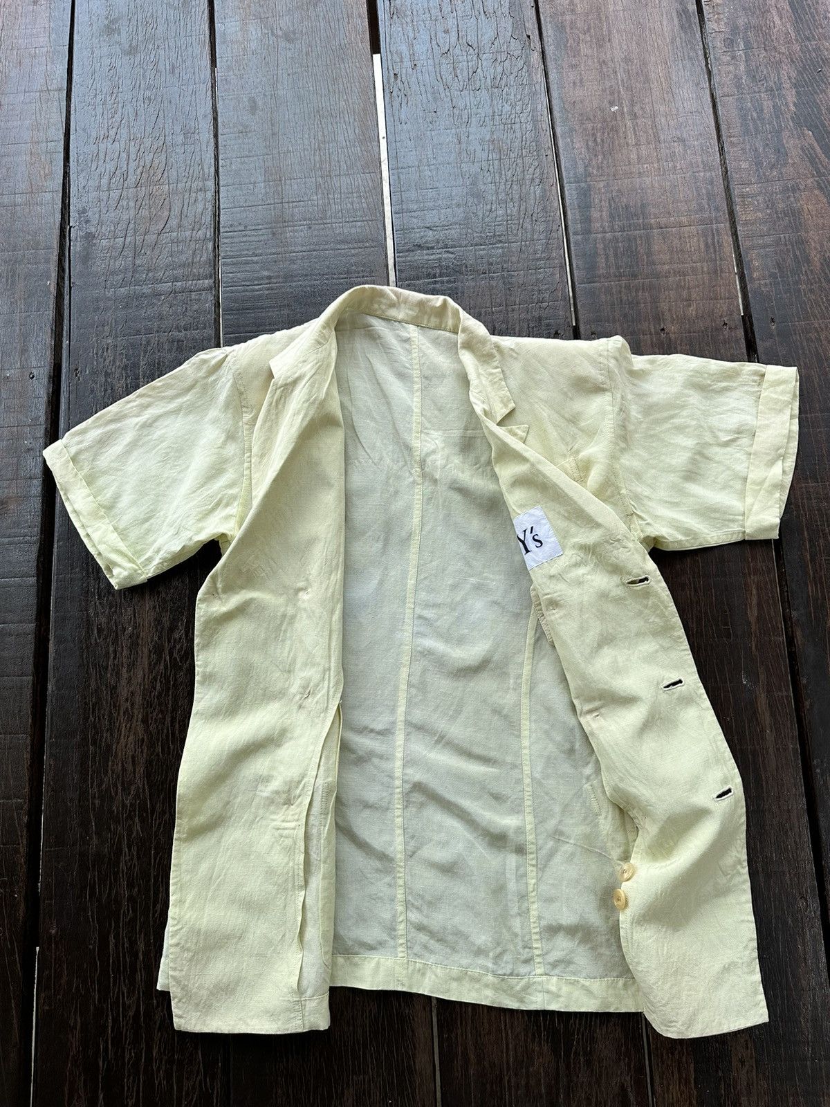 Designer × Vintage × Yohji Yamamoto Vintage Y’S Yohji Yamamoto short sleeve jacket Size S / US 4 / IT 40 - 9 Thumbnail