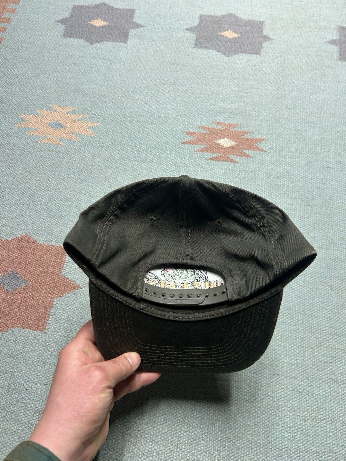 Vintage Vtg SnapBack hat just fish bass animal nature embroidered Size ONE SIZE - 4 Thumbnail