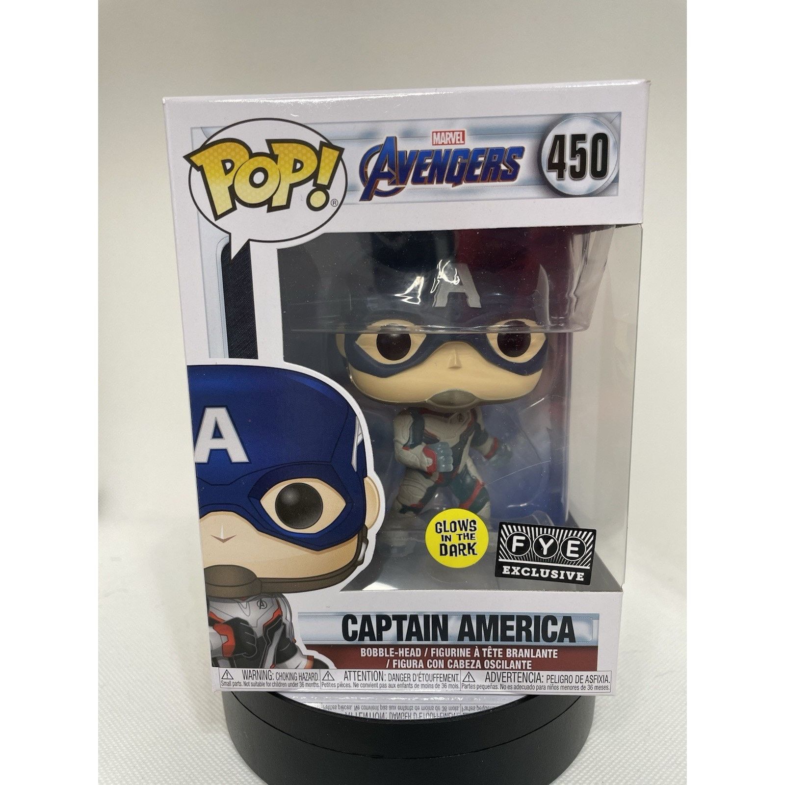 Other Funko Pop Captain America Glows in the Dark - FYE Exc 450 Size ONE SIZE - 1 Thumbnail