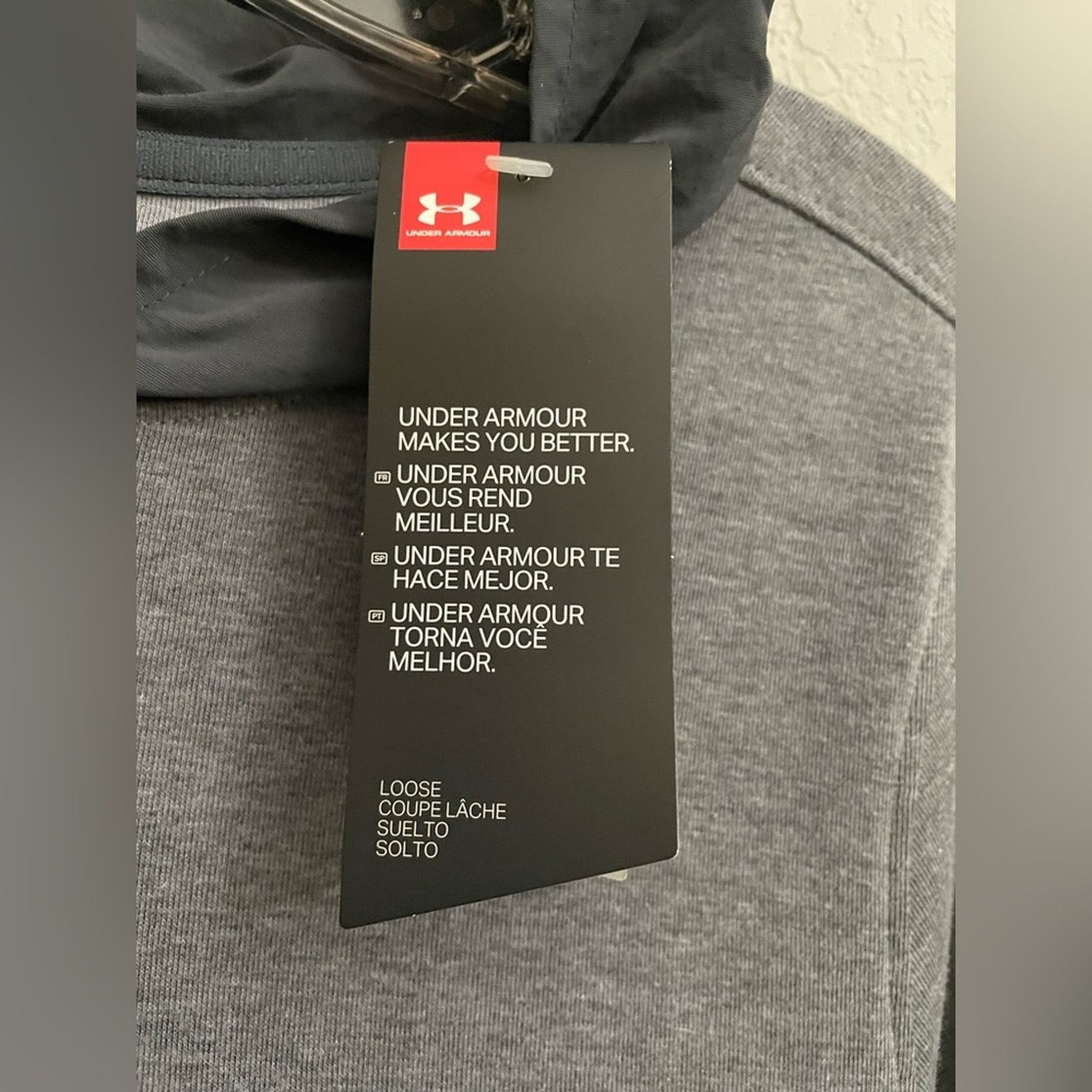 Under Armour Under Armour Youth Gray Hoodie kangaroo pocket Youth Large Size US L / EU 52-54 / 3 - 2 Thumbnail