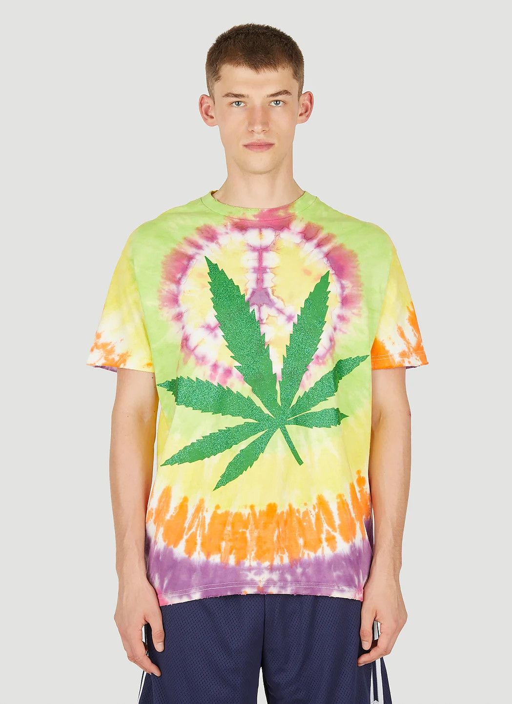 Gallery Dept. o1mle0326 Weed Tee Shirt Tie Dye in Multicolor Size US XXL / EU 58 / 5 - 1 Thumbnail