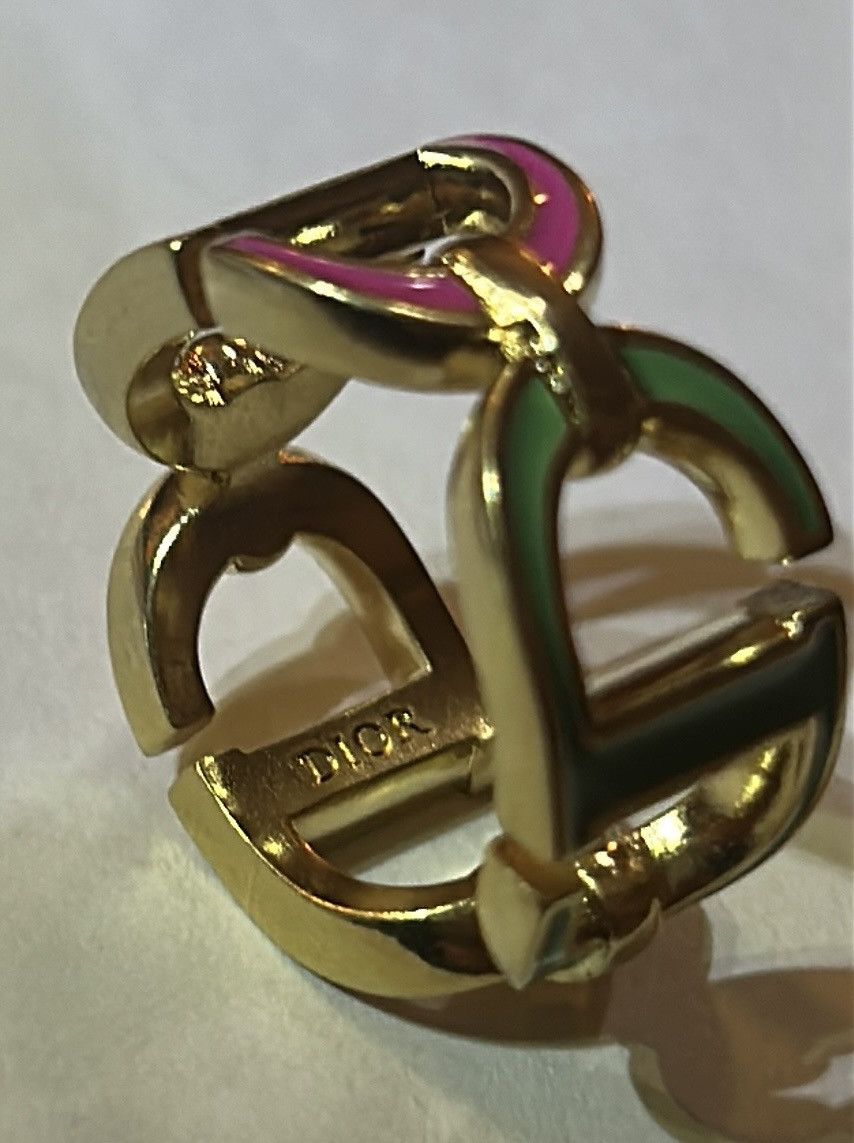Dior Christian Dior 30 MONTAIGNE RING Gold-Finish Metal Lacquer Size ONE SIZE - 10 Thumbnail