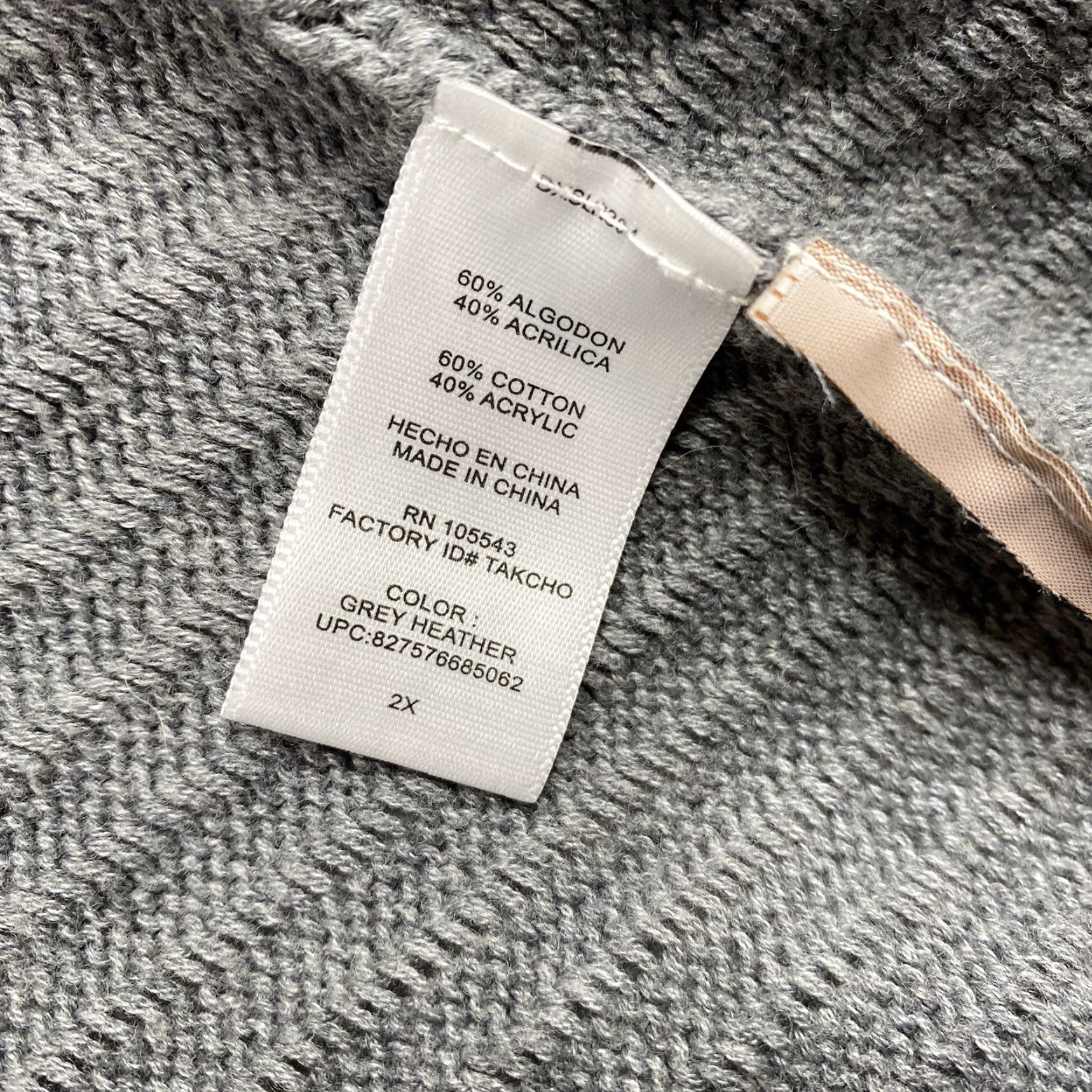 Vintage Daisy Fuentes Cardigan Womens 2X Gray Open Front Cable Knit Sweater Draped Cardigan Women 2X Gray Open Front Knit Sweater Casual Chic Size XXL / US 16-18 / IT 52-54 - 5 Thumbnail