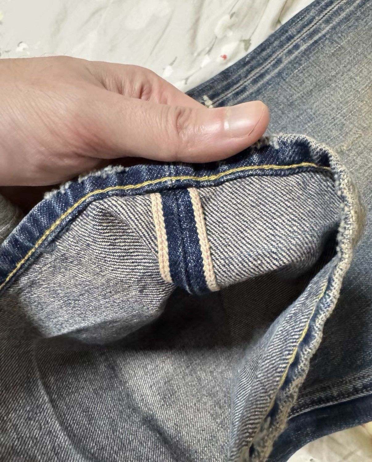 DENHAM DENHAM 24SS Jumbo Japanese wash distressed patch denim jeans Size US 32 / EU 48 - 9 Thumbnail