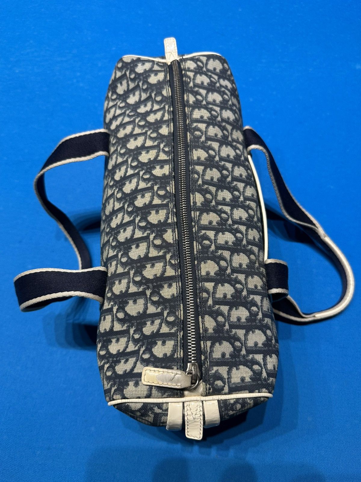 Christian Dior Monsieur × Dior × Vintage Dior Monogram Duffle Bag Blue Vintage Size ONE SIZE - 10 Thumbnail