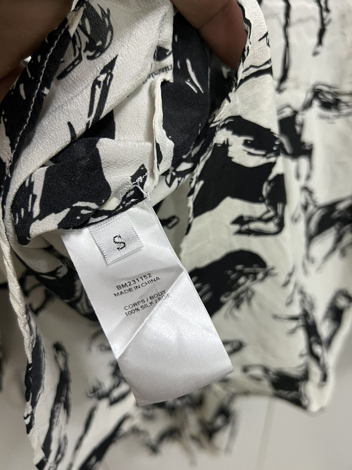 Balmain Balmain Printed Silk Shirt Tie Neck Size S / US 4 / IT 40 - 8 Thumbnail