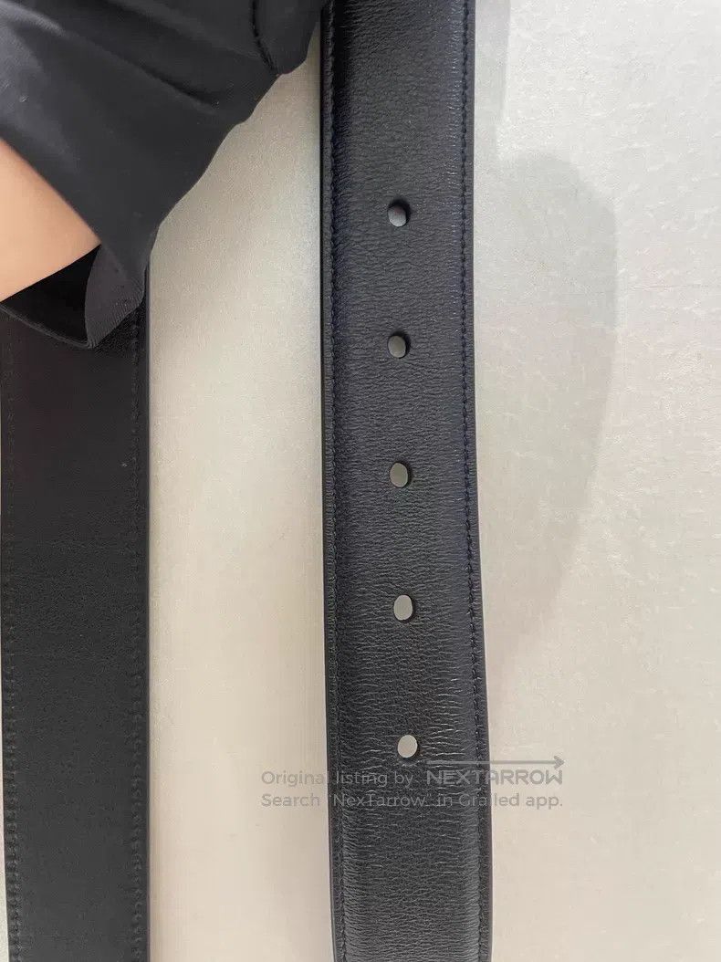 Saint Laurent Paris Saint Laurent Paris size 75 Square Buckle Black i Size ONE SIZE - 9 Thumbnail