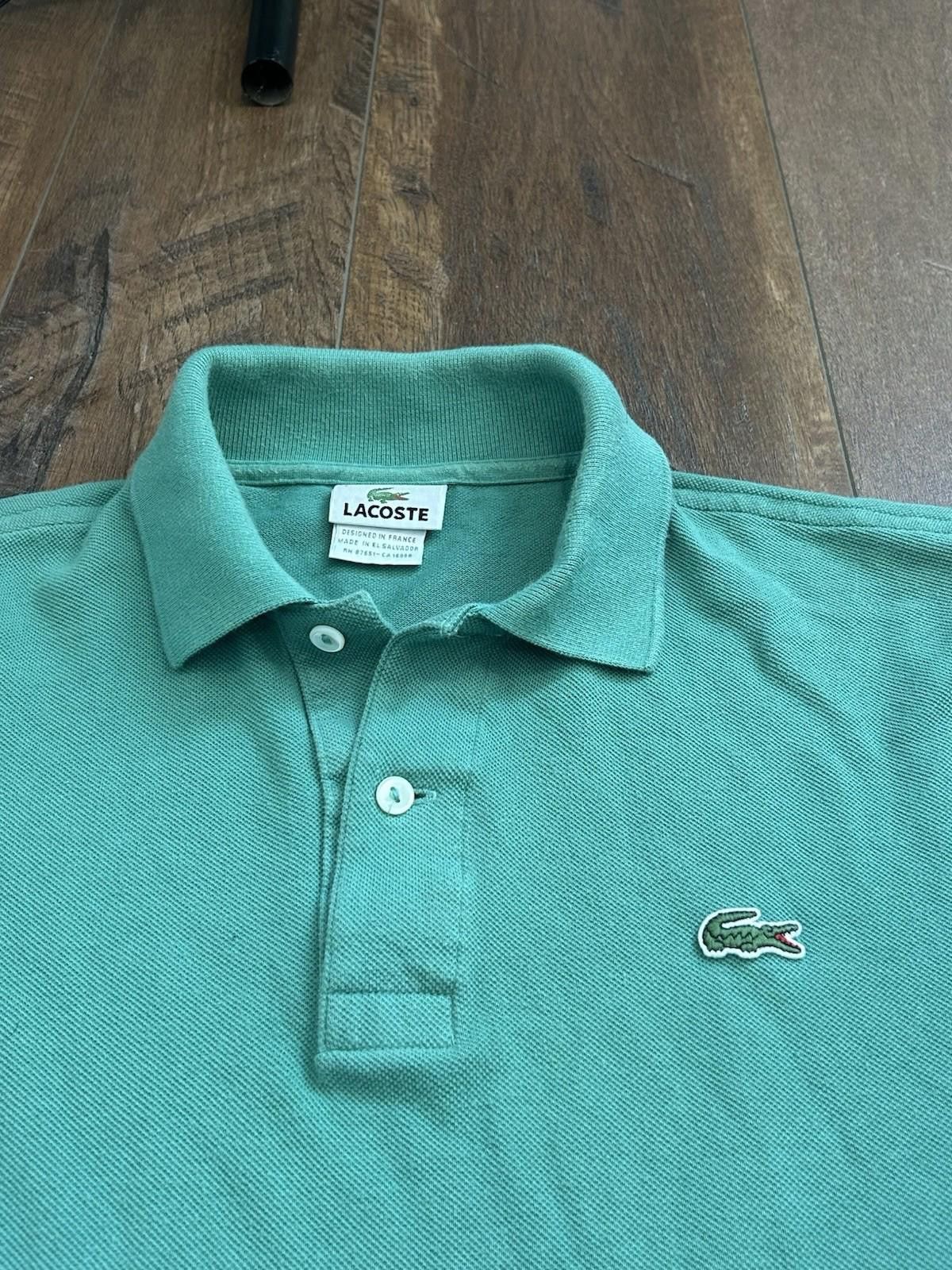 Lacoste Vintage Lacoste Alligator Green Polo Size 3 Medium 21x24 Size US M / EU 48-50 / 2 - 2 Thumbnail