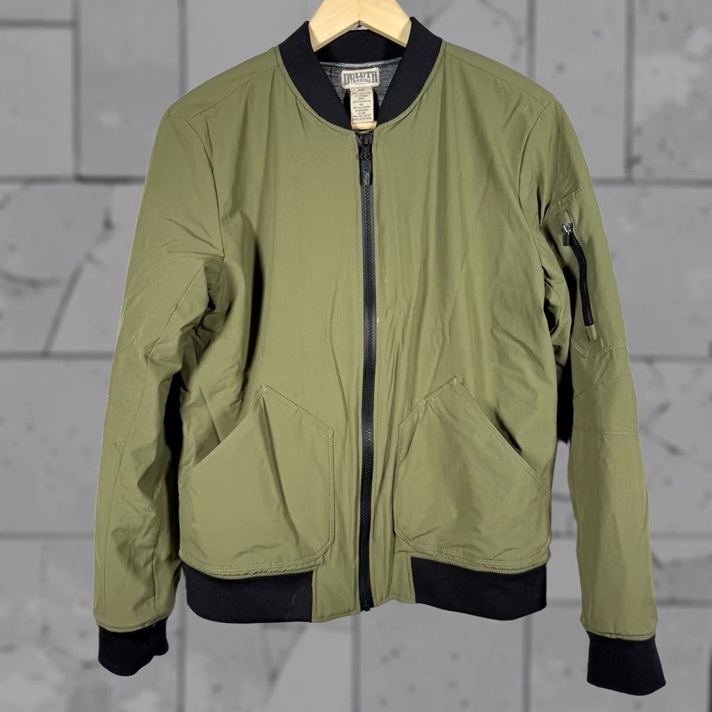CO Duluth Trading Co Jacket Green Full Zip Bomber Style Mens XS Windbreaker Size US XS / EU 42 / 0 - 1 Thumbnail