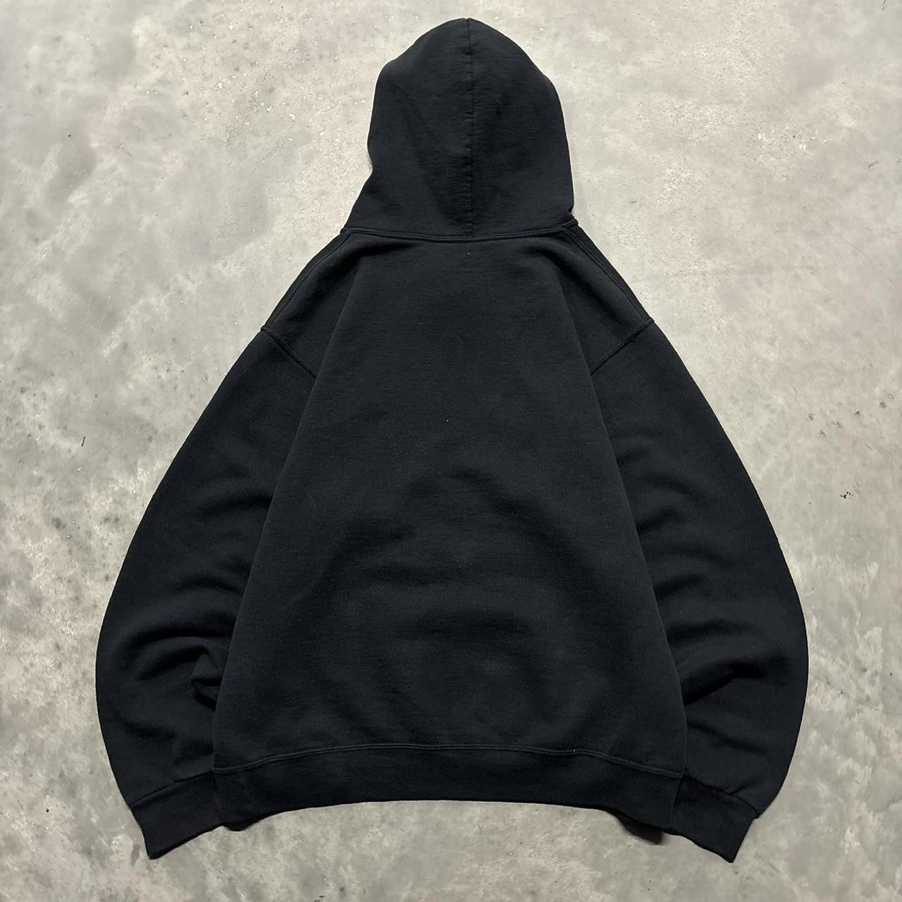 Russell Athletic × Vintage Crazy Vintage Y2K/2000s Black Blank Russell Style Essential Pullover Hoodie! Size US S / EU 44-46 / 1 - 7 Thumbnail