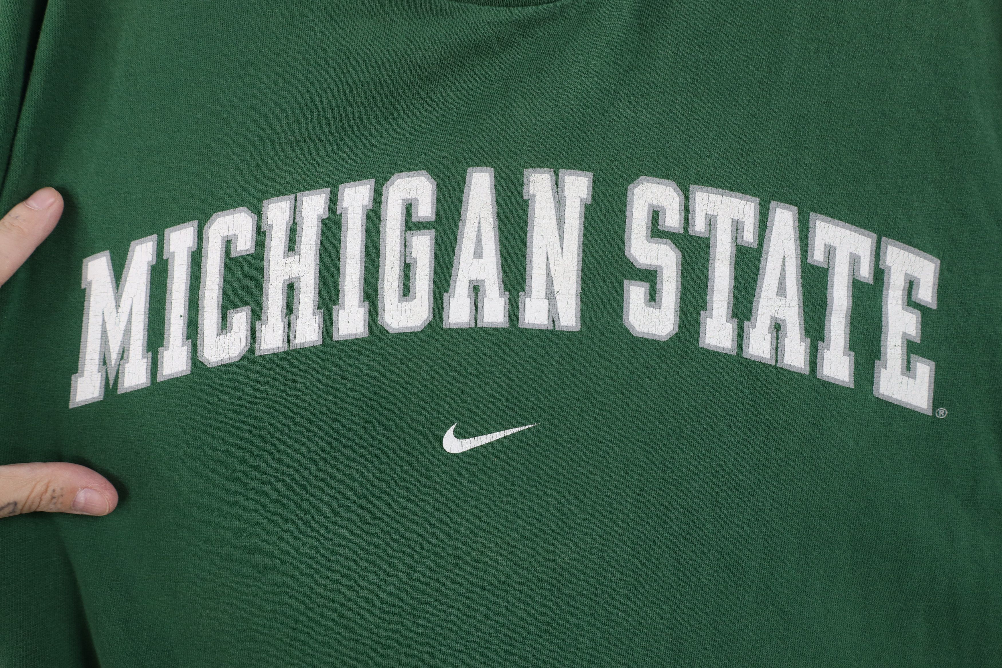 Nike Vintage Nike Center Swoosh Michigan State University T-Shirt Size US L / EU 52-54 / 3 - 4 Thumbnail
