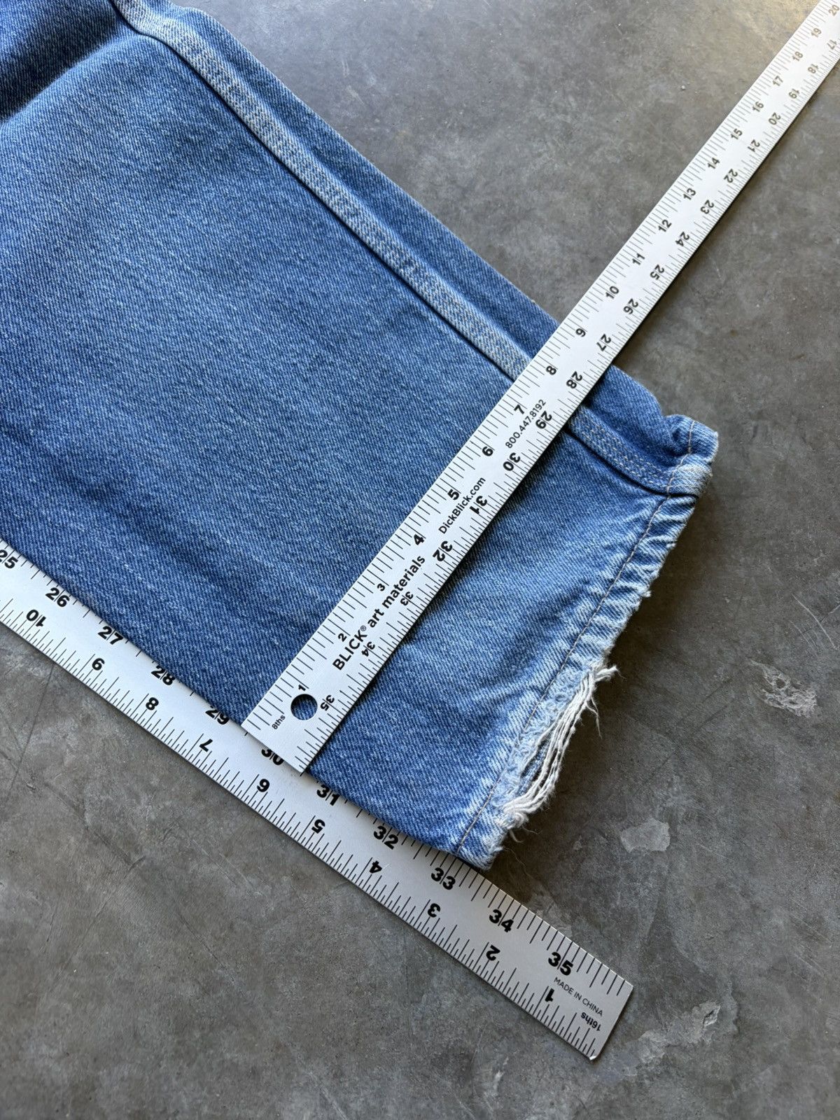 Dickies Dickies Faded Distressed Vintage Baggy Workwear Denim 1990s Size US 34 / EU 50 - 6 Thumbnail