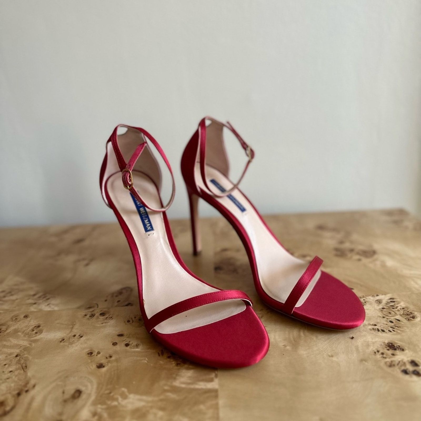 Stuart Weitzman Stuart Weitzman Nudistsong Red Heeled Sandals - 9 M Size US 9 / IT 39 - 2 Thumbnail
