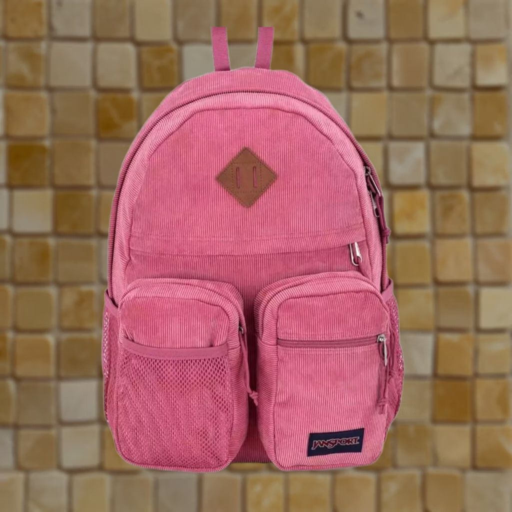 courderoy jansport backpack Right Expressions Aged Canvas Brown Built with durable Cordura fabric and a signature suede leather bottom jansport backpack cross town plus