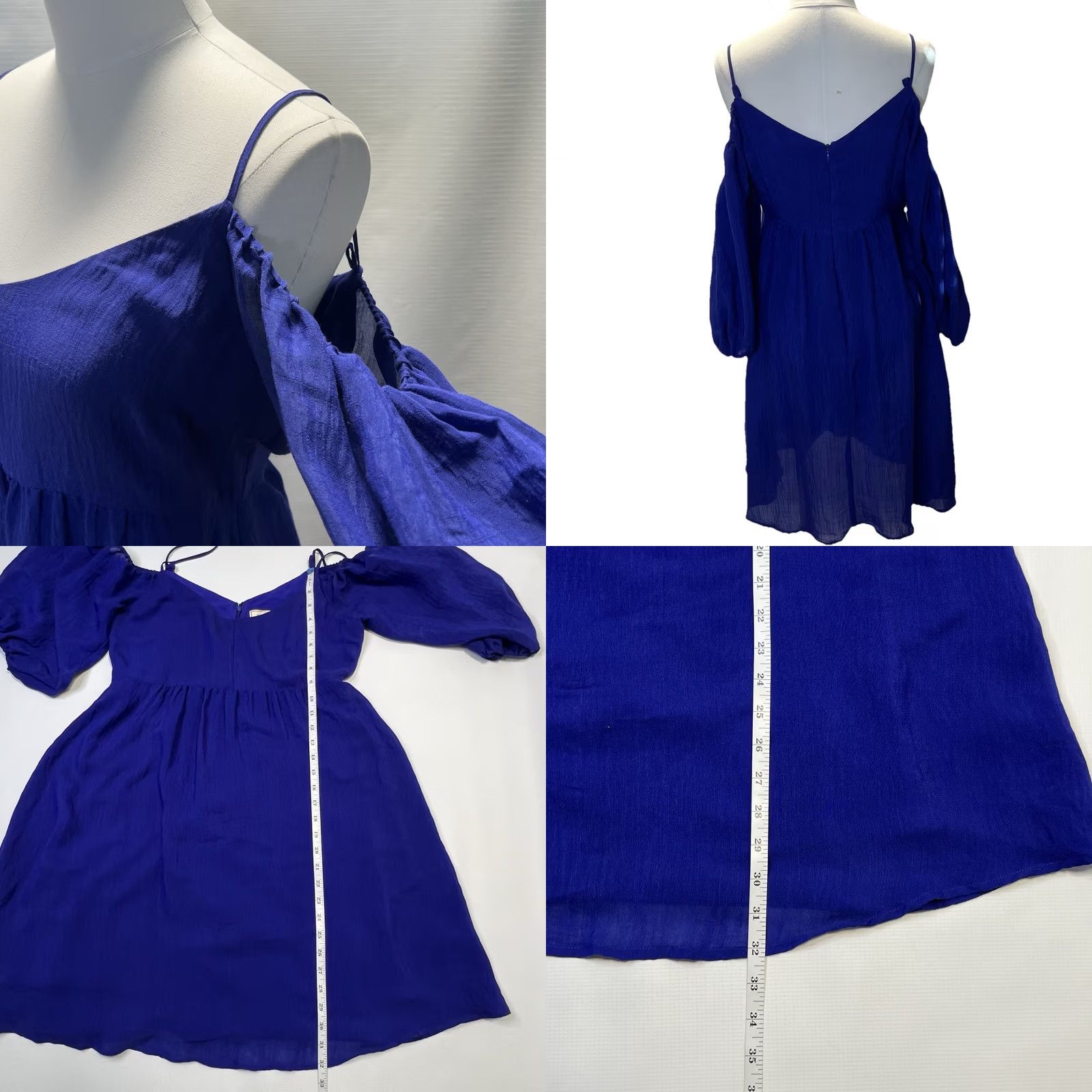 Anthropologie Moulinette Soeurs Carina Dress Off the Shoulder Blue Purple Anthropologie Dress Size S Womens Size S / US 4 / IT 40 - 8 Thumbnail