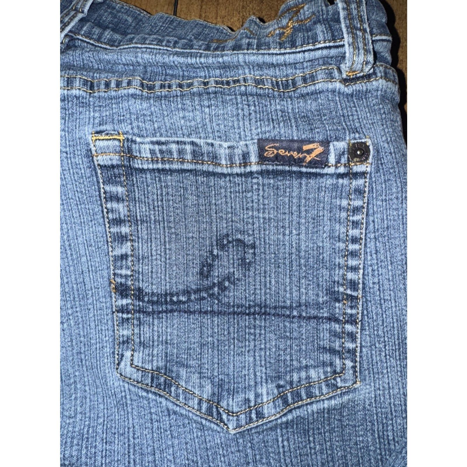 7 For All Mankind VINTAGE 7 For All Mankind Express Flared Jeans Blue Women’s 30x29 Low Rise Y2K Jeans Size 30" / US 8 / IT 44 - 8 Thumbnail