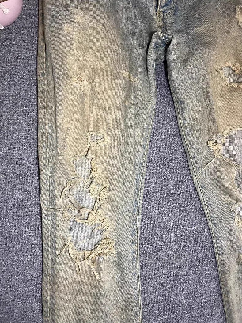 Saint Laurent Paris Saint Laurent Paris First Generation Destroyed Denim Jeans Size US 30 / EU 46 - 7 Thumbnail