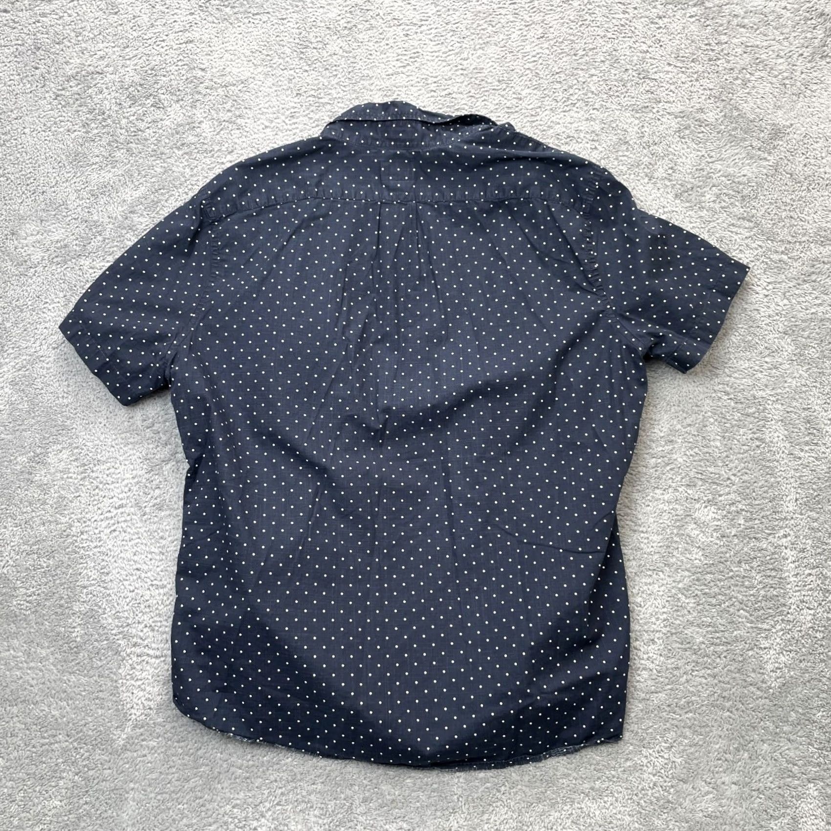 J.Crew J.CREW Shirt Mens Large Blue Polka Dot Organic Cotton Classic Fit Button-Down Size US L / EU 52-54 / 3 - 2 Thumbnail