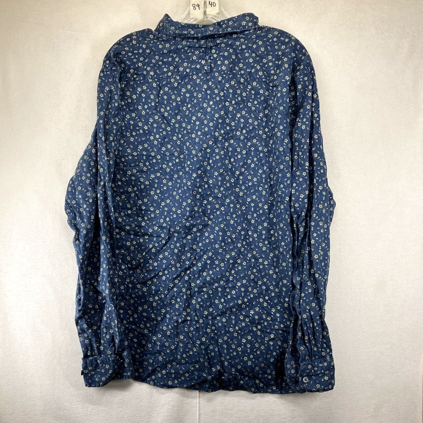 Banana Republic Banana Republic Shirt Linen Floral Button-Up Mens L Blue 90s Flower Beach Art Casual Size US L / EU 52-54 / 3 - 2 Thumbnail