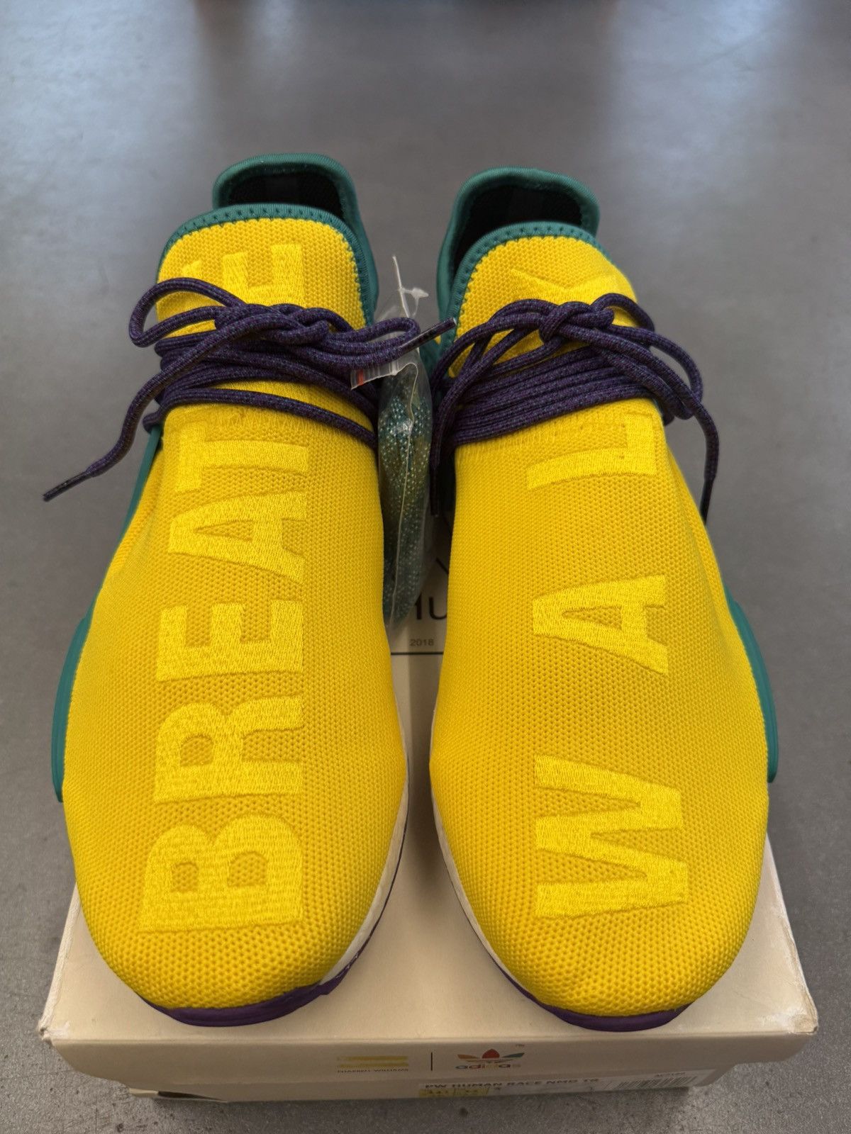 Adidas × Pharrell 2018 Adidas NMD Hu Pharrell Trail Friends & Family AC7189 Size US 11.5 / EU 44-45 - 12 Thumbnail