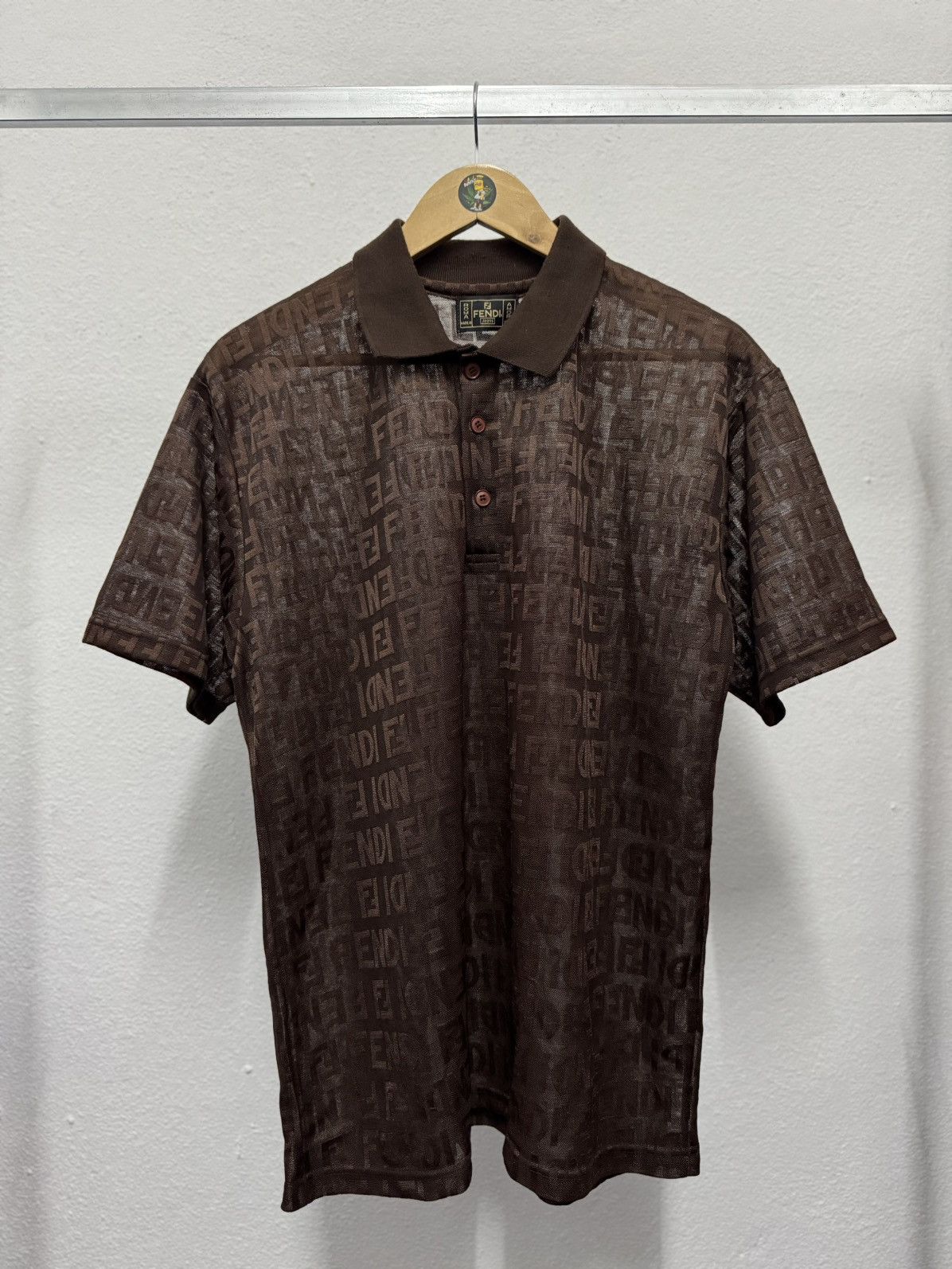Vintage Fendi monogram Polo Shirt