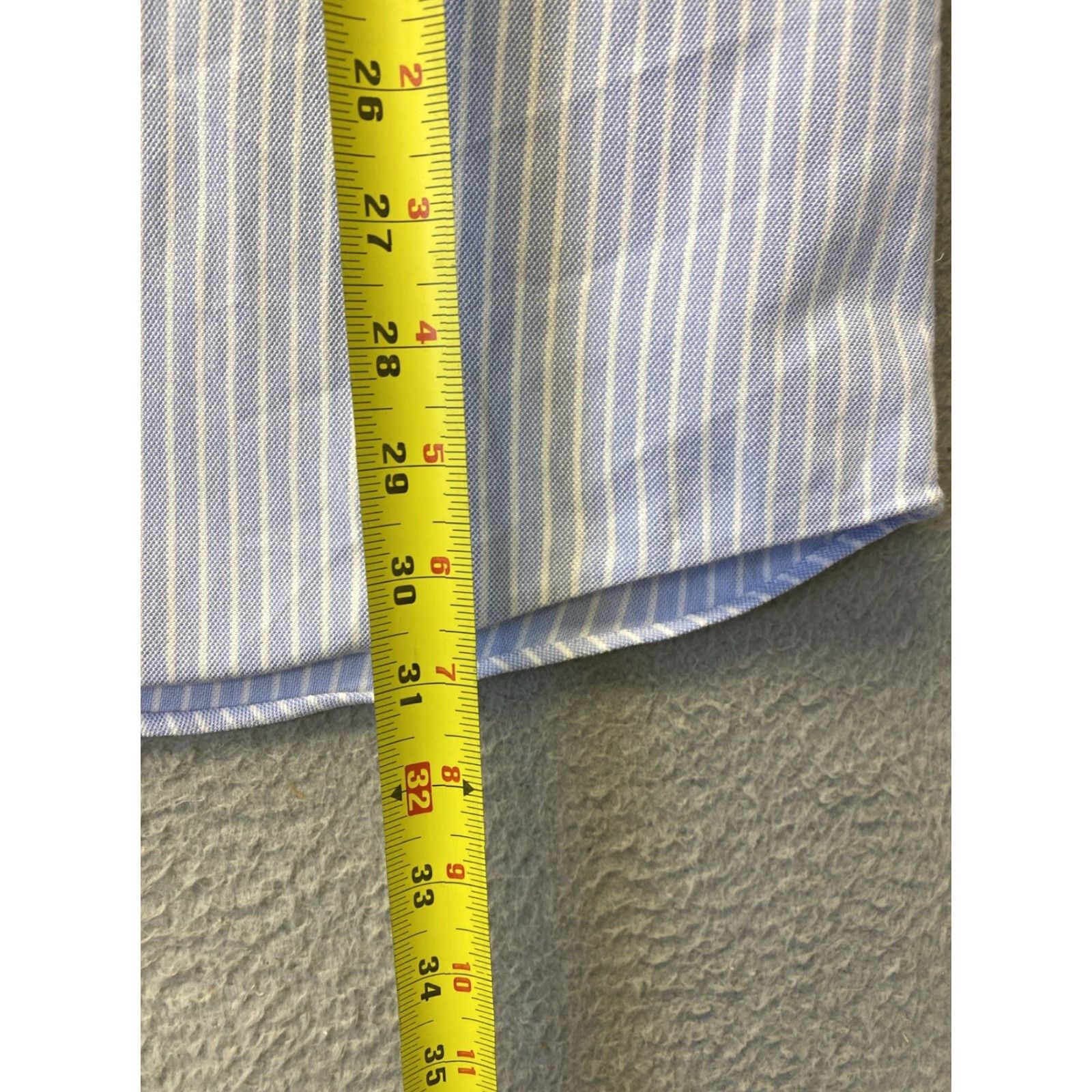 Zara ZARA Button-Down Shirt Men XL Blue Striped Cotton Flannel Slim Fit Long Sleeve - Regular Size, Classic Theme, Business Casual, 61-23 Size US XL / EU 56 / 4 - 6 Thumbnail