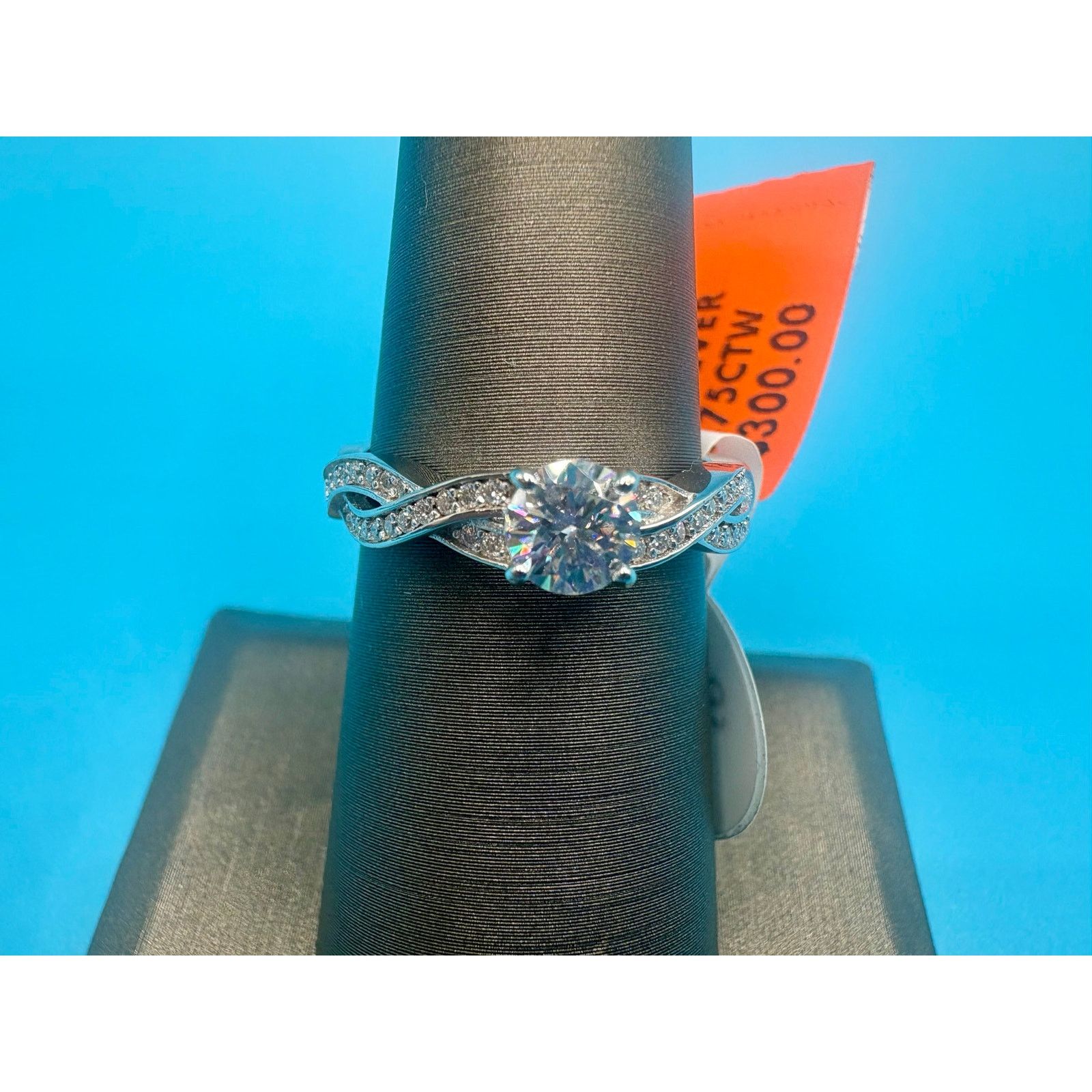 Jewelry .75CTW Moissanite Ring in Sterling Silver - Size 6.75 Size ONE SIZE - 2 Thumbnail