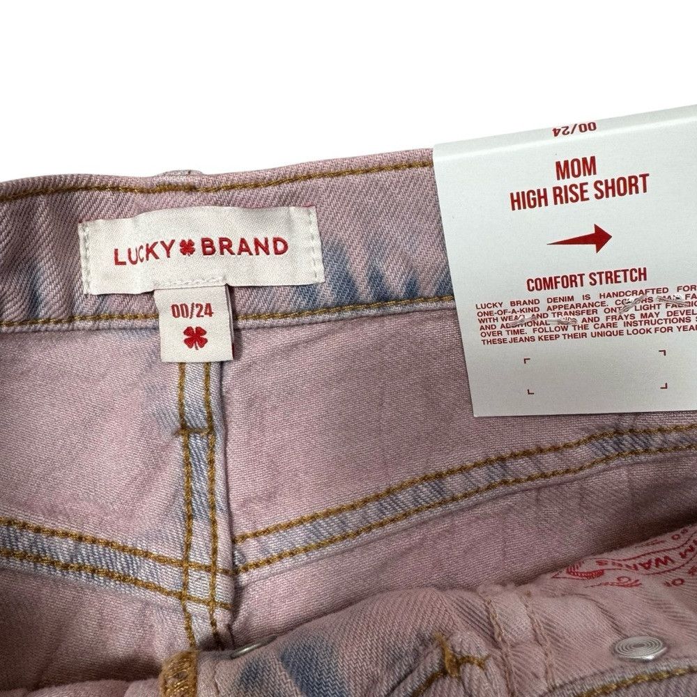 Lucky Brand NWT New Lucky Brand Cut-Hem High-Rise Denim Mom Shorts Size Size 24" / US 00 / IT 34 - 7 Thumbnail