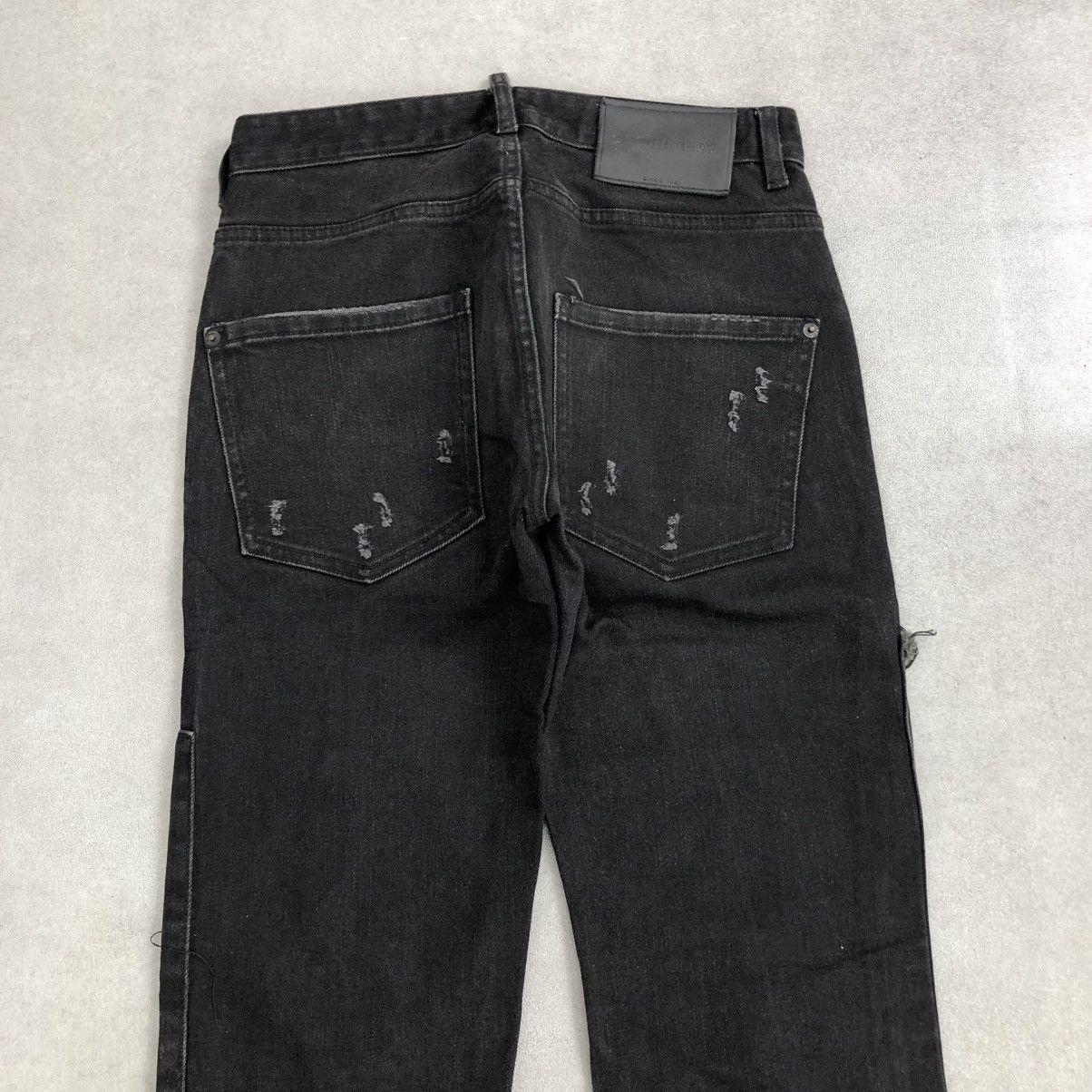 Dsquared2 × If Six Was Nine 🇮🇹Dsquared2 Distressed Button Fly Crazy Black Wash Jeans Y2K Size US 32 / EU 48 - 16 Thumbnail
