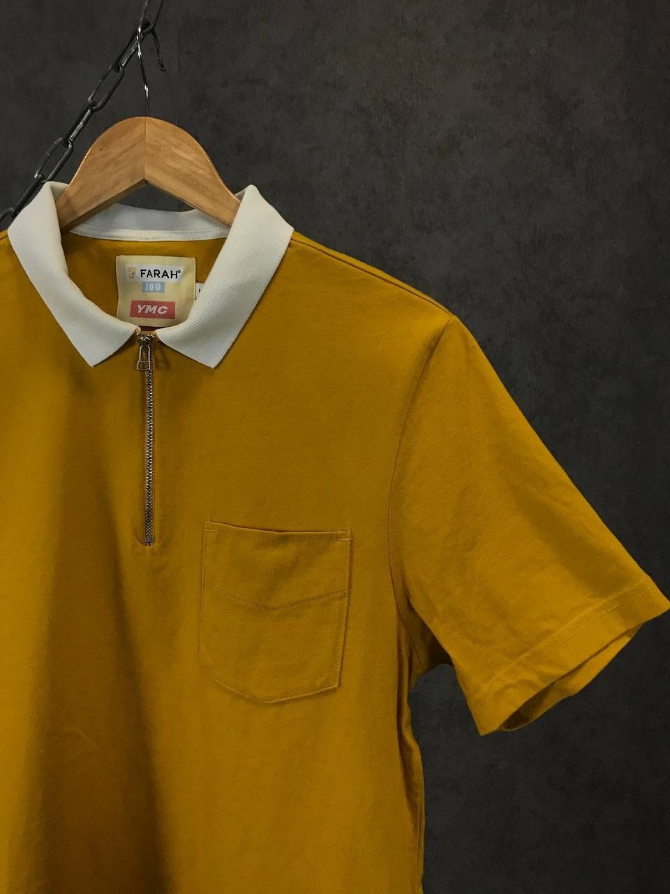 Farah YMC x Farah You Must Create designer zip polo tee Size US M / EU 48-50 / 2 - 2 Thumbnail