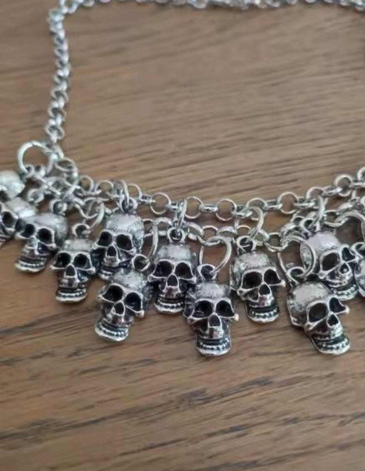 Other Punk Skull Skeleton Layered Chain Necklace Size ONE SIZE - 5 Thumbnail