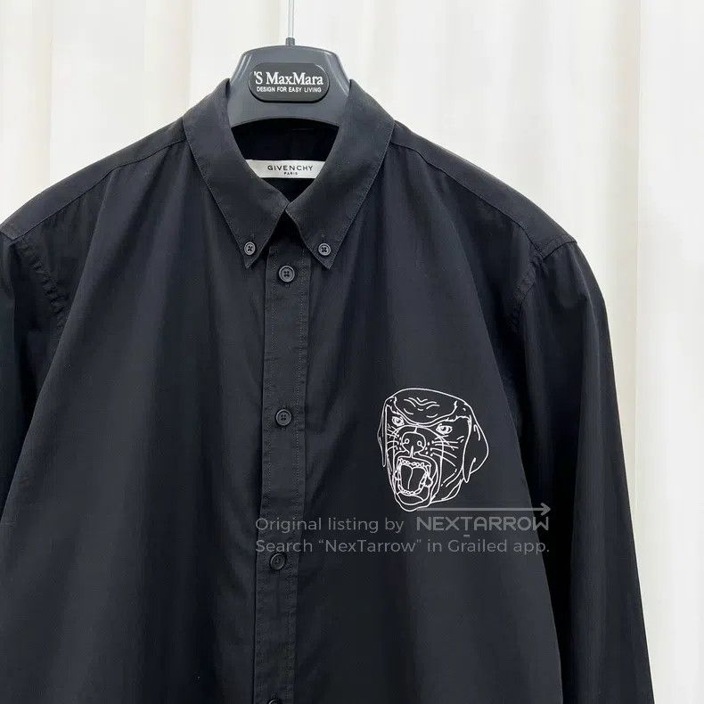 Givenchy Givenchy Size38 Sketch Dog Head Shirt (Size 38) Size US M / EU 48-50 / 2 - 3 Thumbnail
