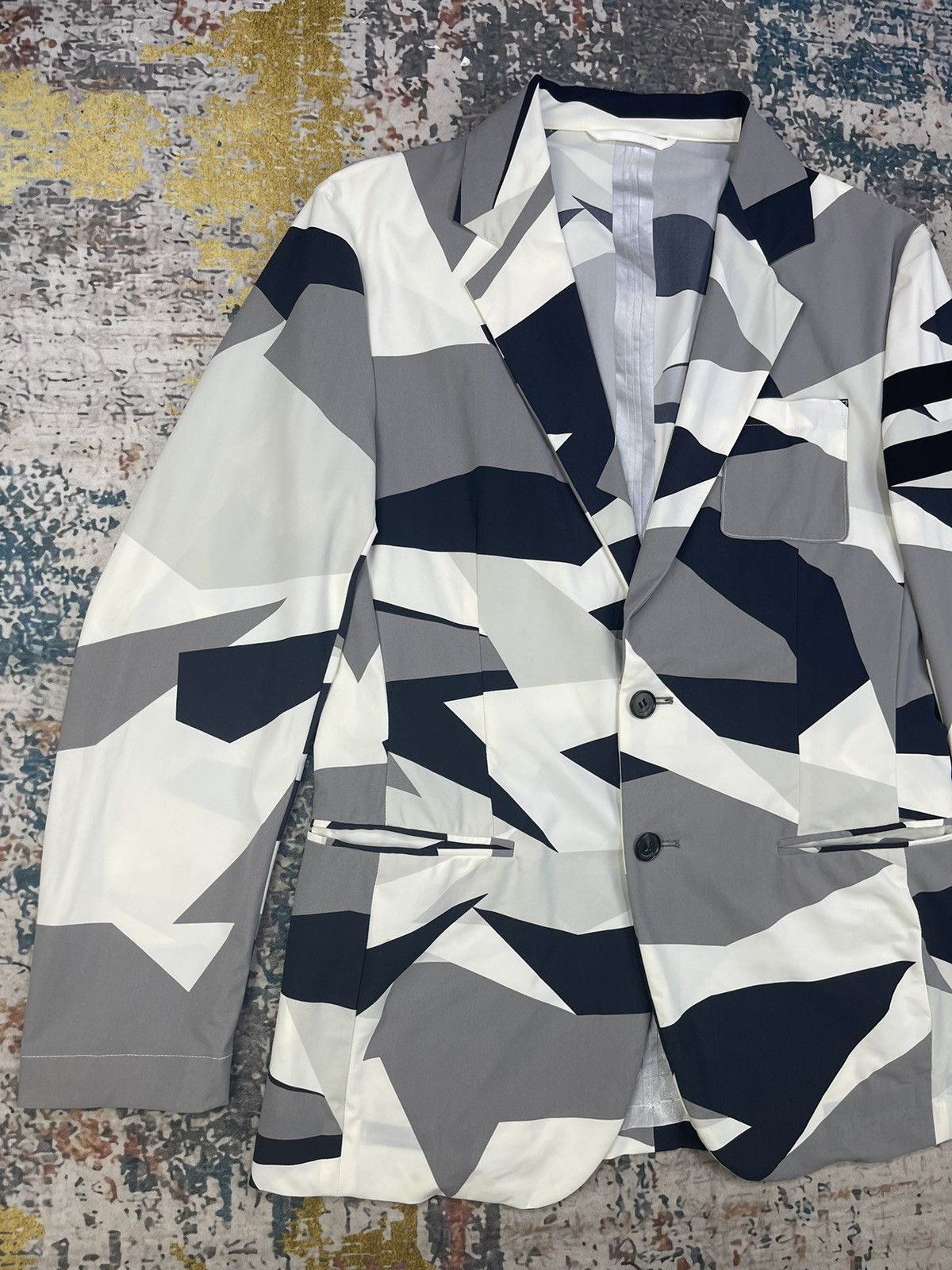 HYDROGEN HYDROGEN Geometric Camouflage Jacquard Tailored Jackets Size US S / EU 44-46 / 1 - 3 Thumbnail