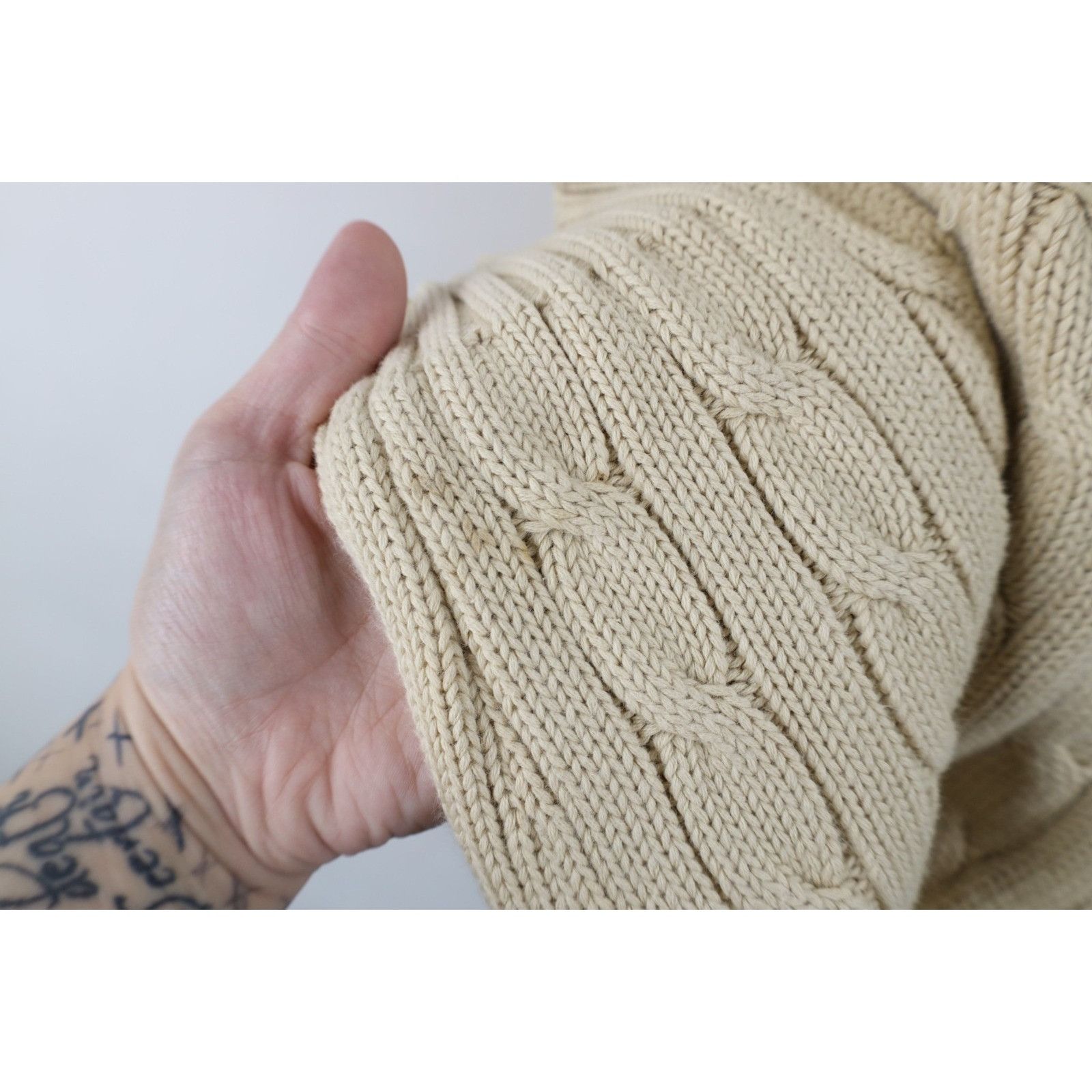 Polo Ralph Lauren Vintage 90s Ralph Lauren Chunky Cotton Cable Knit Sweater Size US XXL / EU 58 / 5 - 10 Thumbnail