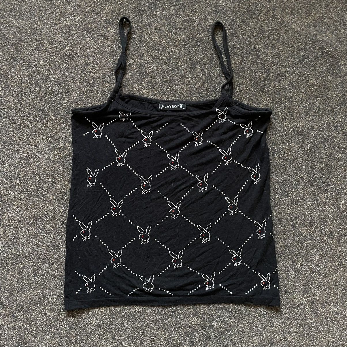 Vintage Vintage 90s TOP Tee 90s PLAYBOY CROP SWAROVSKI M Size M / US 6-8 / IT 42-44 - 1 Thumbnail