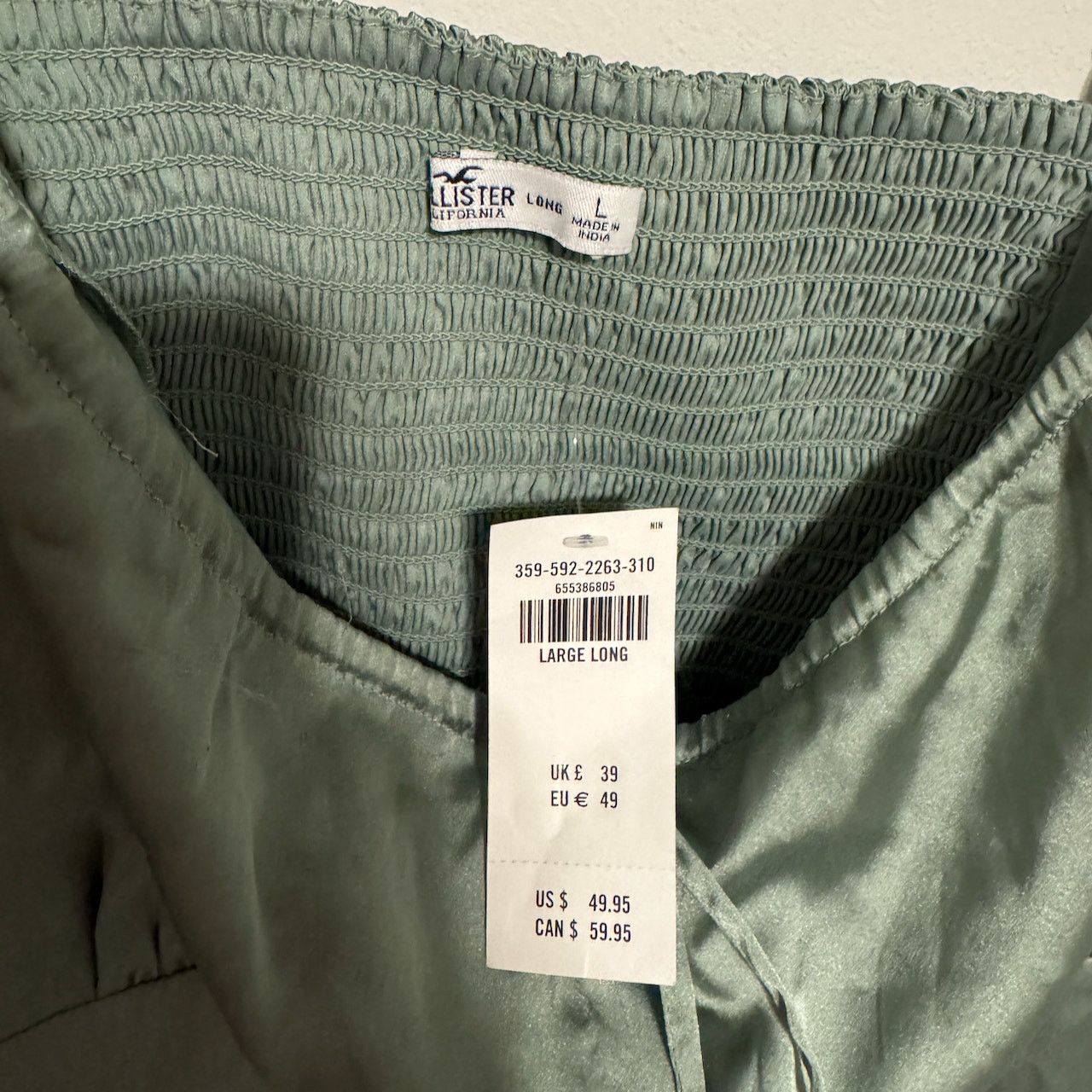 Hollister NWT Hollister Mint Green Mini Dress Size Large Long Size L / US 10 / IT 46 - 3 Thumbnail