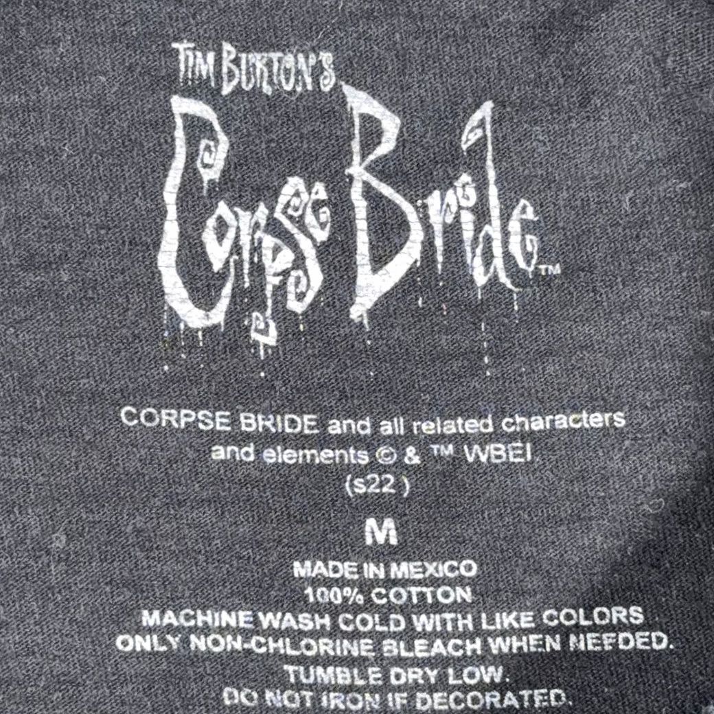 Burton VINTAGE Corpse Bride Shirt Womens MEDIUM Black Tim Burton Gothic Emily Victor Movie Size M / US 6-8 / IT 42-44 - 3 Thumbnail