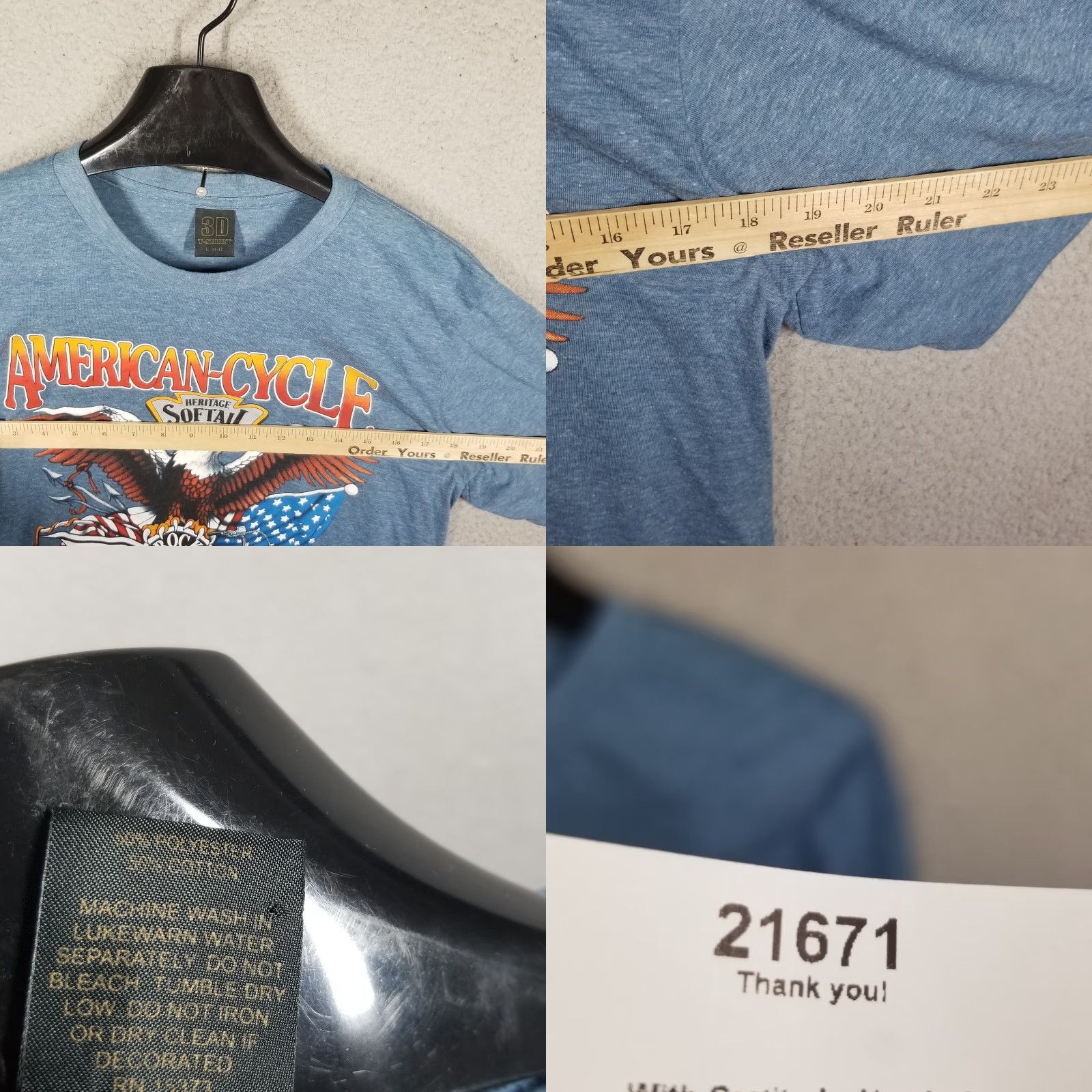 Vintage Vintage American Cycle Heritage Softail Shirt Mens Large Motorcycle Eagle 90s Size US L / EU 52-54 / 3 - 8 Thumbnail
