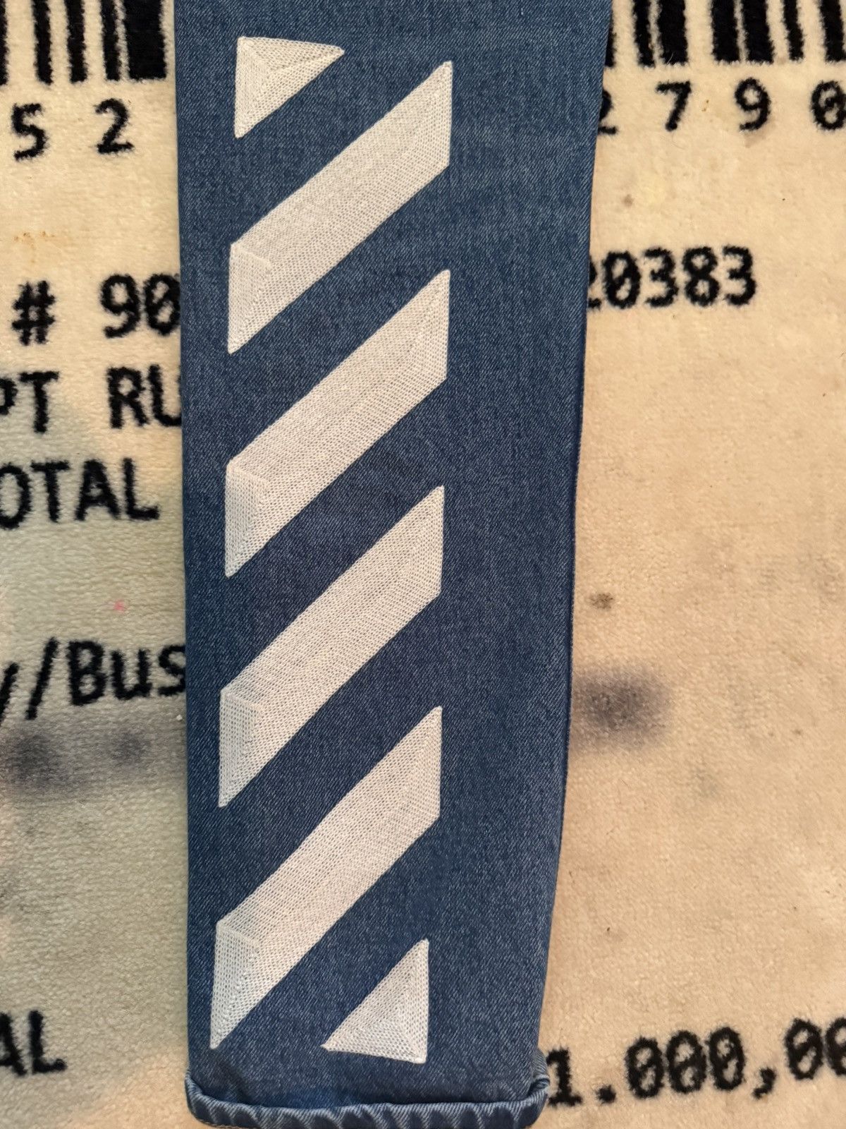 Off-White Off-White Denim Jeans – Diagonal Stripe Print Size US 29 - 2 Thumbnail