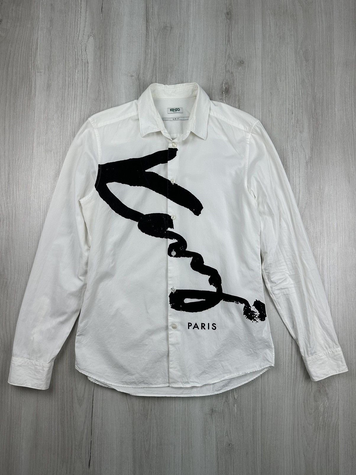 Kenzo Kenzo Paris Summer Spring 2017 Signature Slim Fit Shirt Size US S / EU 44-46 / 1 - 1 Thumbnail