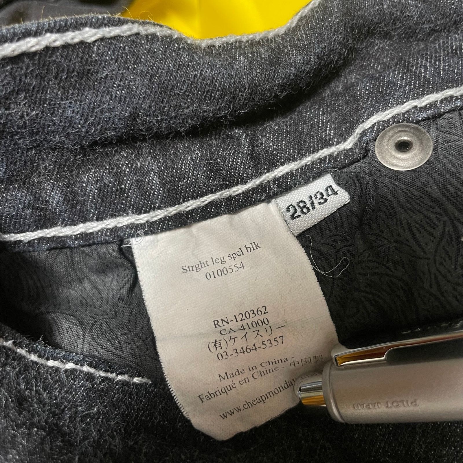 Cheap Monday Cheap Monday Straight Leg Spel Black Jeans Size (28x34) Size 28" / US 6 / IT 42 - 8 Thumbnail